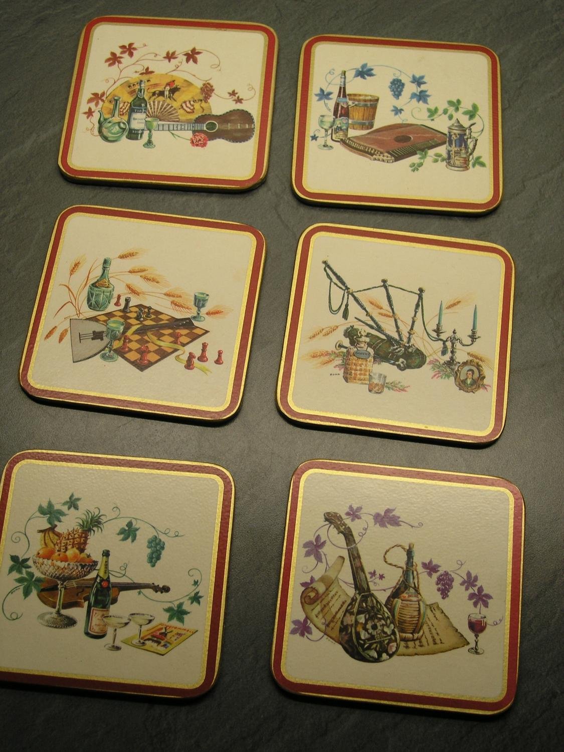 6 retro coasters Pimpernel series, England, gla.. (405656776) ᐈ Köp på