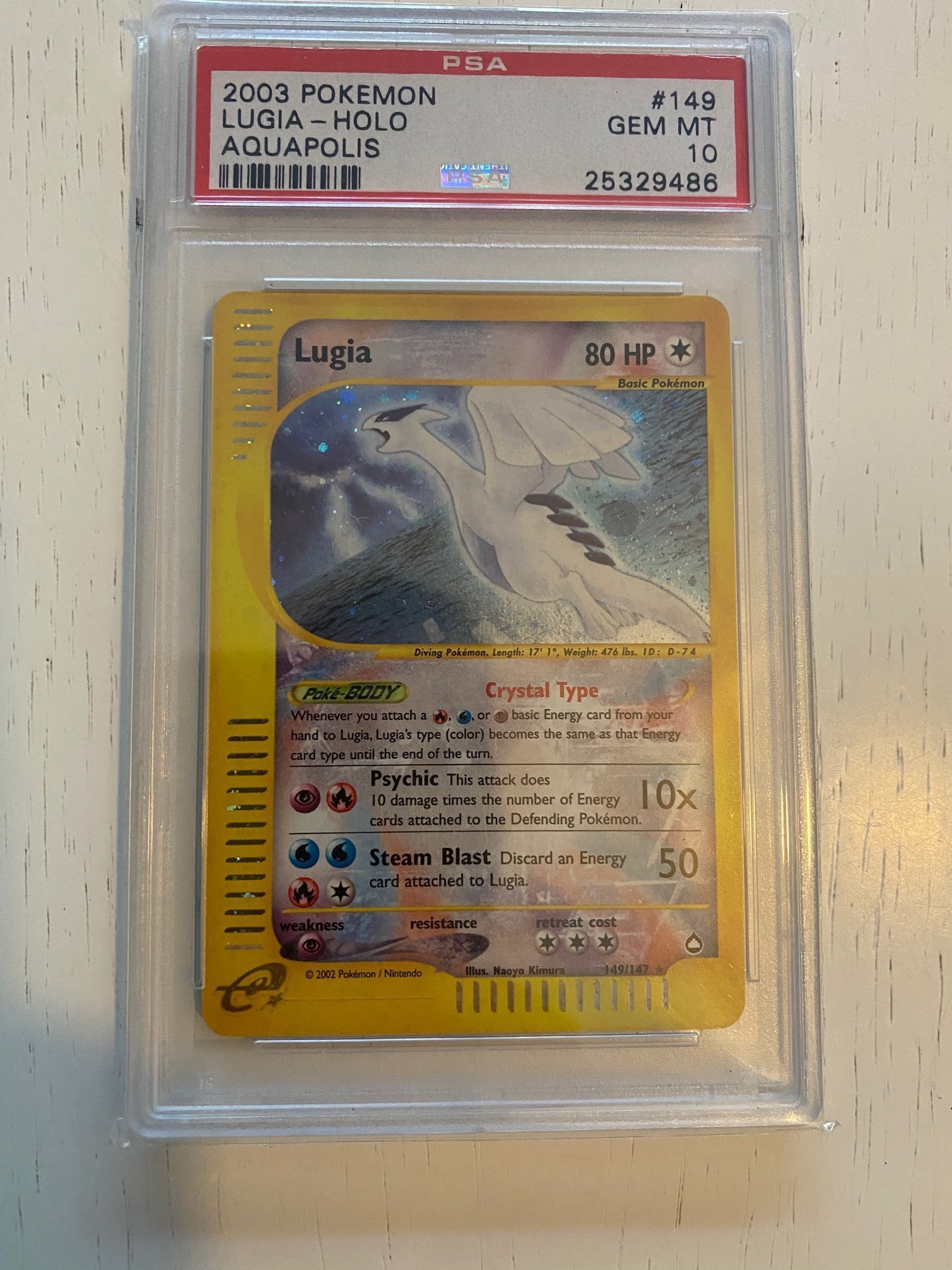 Pokemon kort Crystal Lugia PSA 10 (422336345) ᐈ Köp på Tradera
