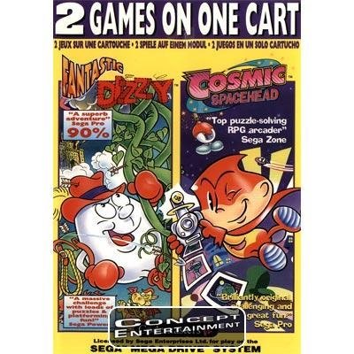 FANTASTIC DIZZY + COSMIC SPACEHEAD 2in1 (komplett) till Sega Mega Drive
