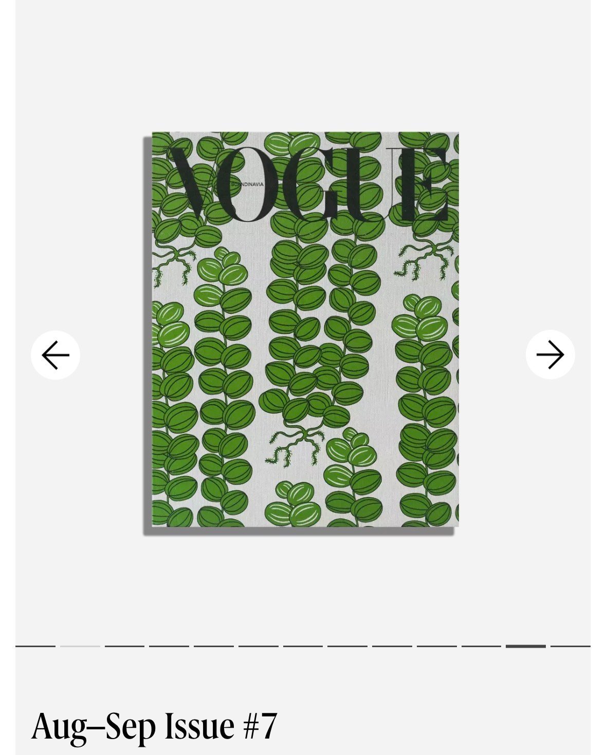 Se produkter som liknar Vogue Scandinavia Aug-Sep Iss.. på Tradera