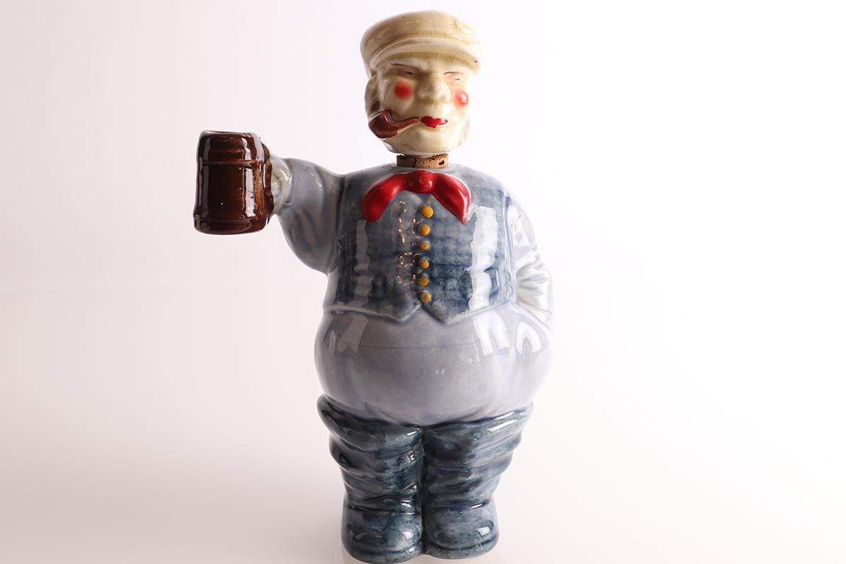 fyllegubbe PIPGUBBE gammal äldre supgubbe gubbe figurin porslin flaska decanter fyllegubbe PIPGUBBE gammal äldre supgubbe gubbe figurin porslin flaska decanter