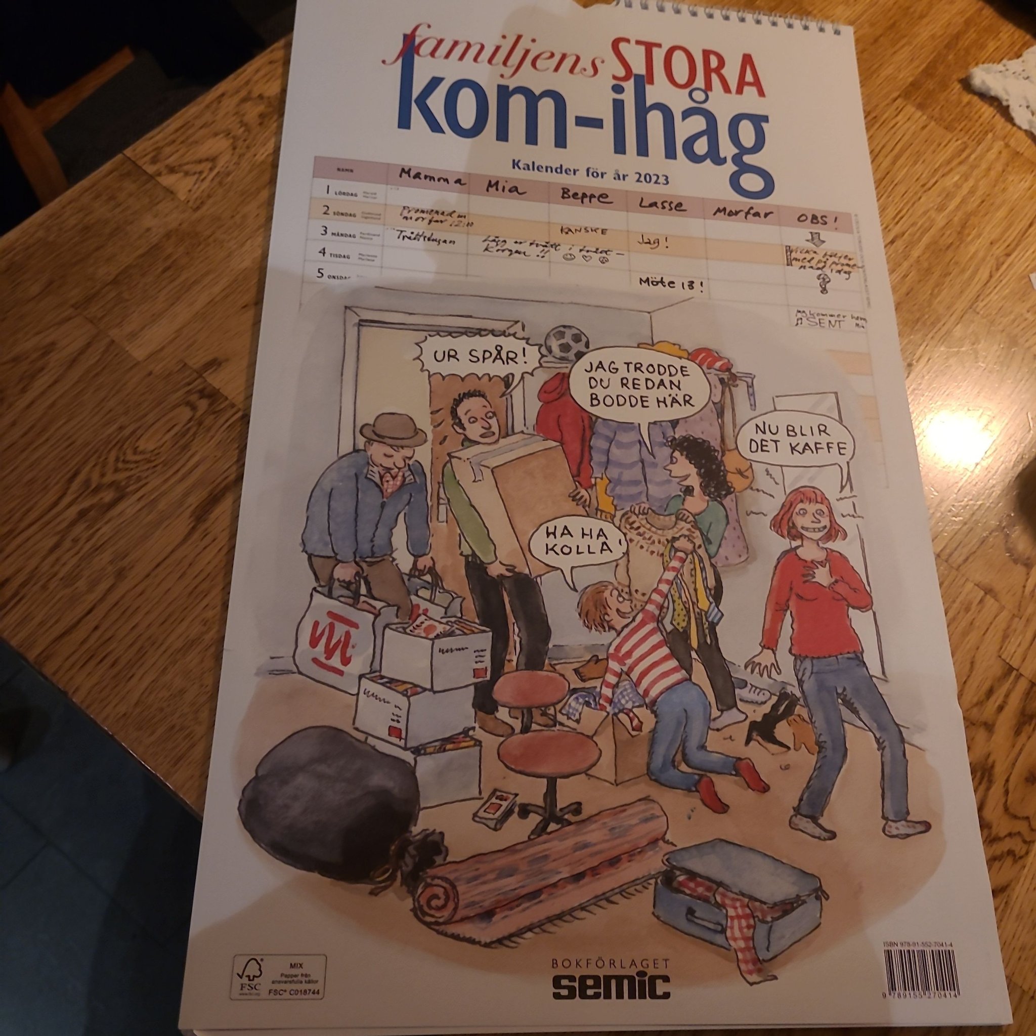 Familjens STORA kom ihåg kalender Köp på Tradera (575774297)