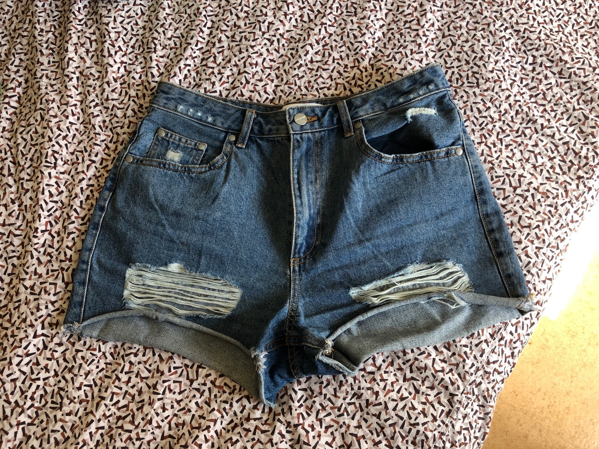 Jeansshorts, storlek L