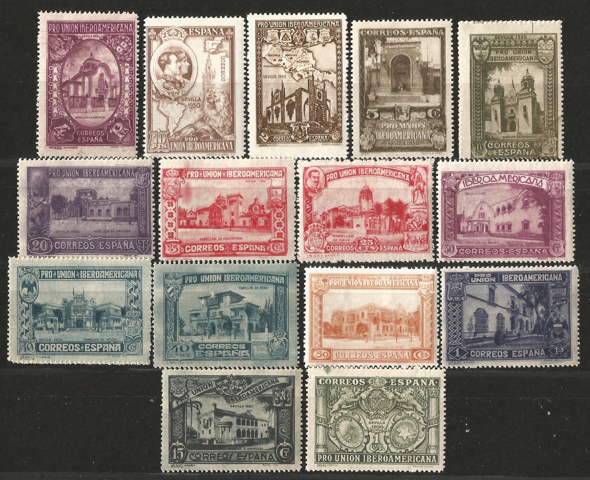 Spain- 1930 - MH- Sc. 433-447
