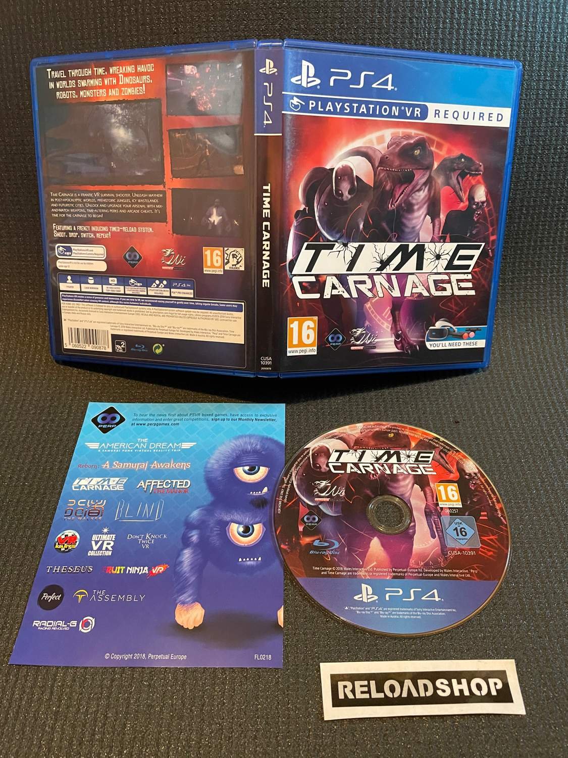 Time Carnage PSVR PS4 K p fr n RELOAD SHOP p Tradera 560872226