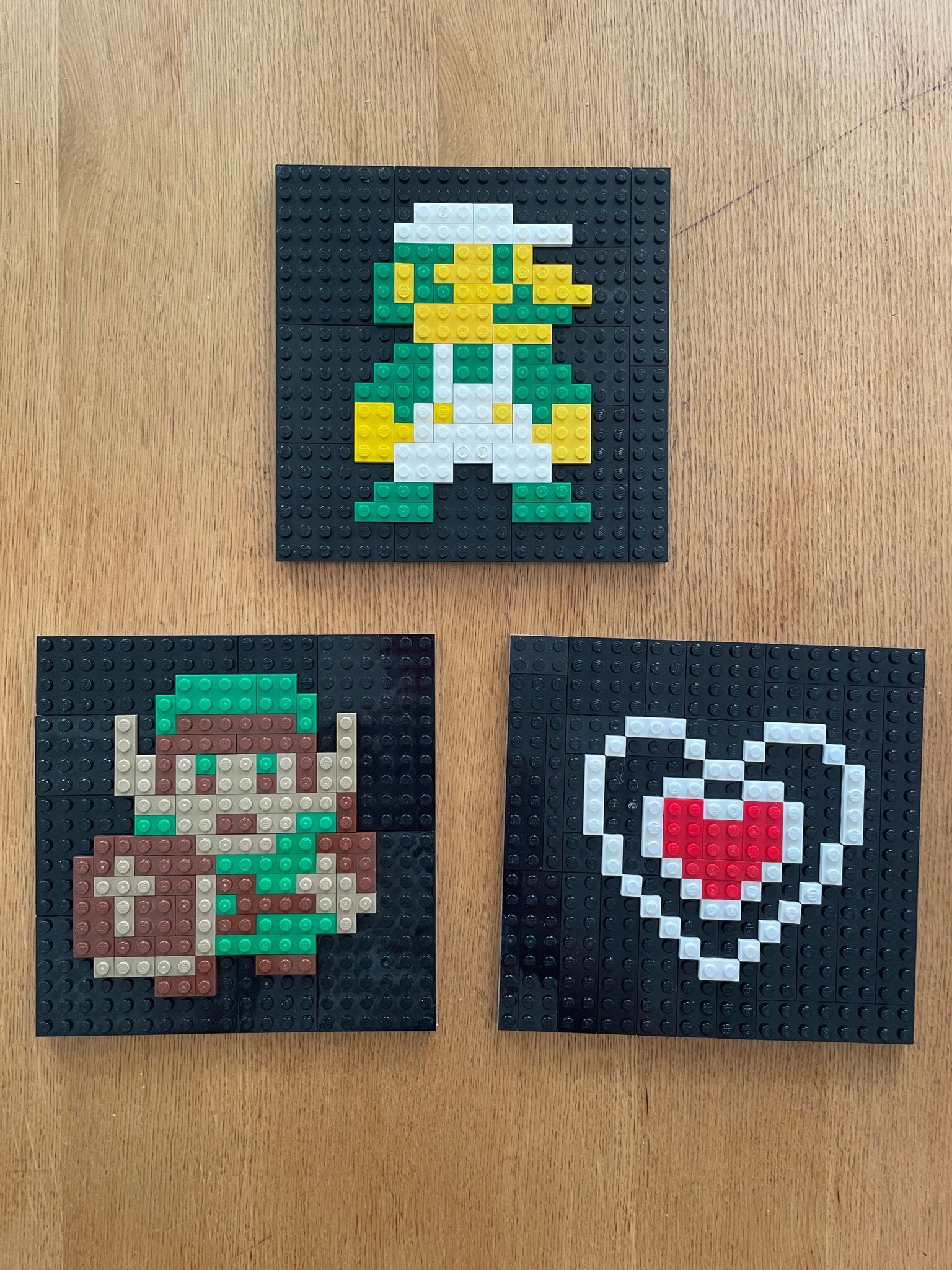 LEGO 8 bitars "tavlor" Pixelkärlek Mario, Link, Zelda-heart 3