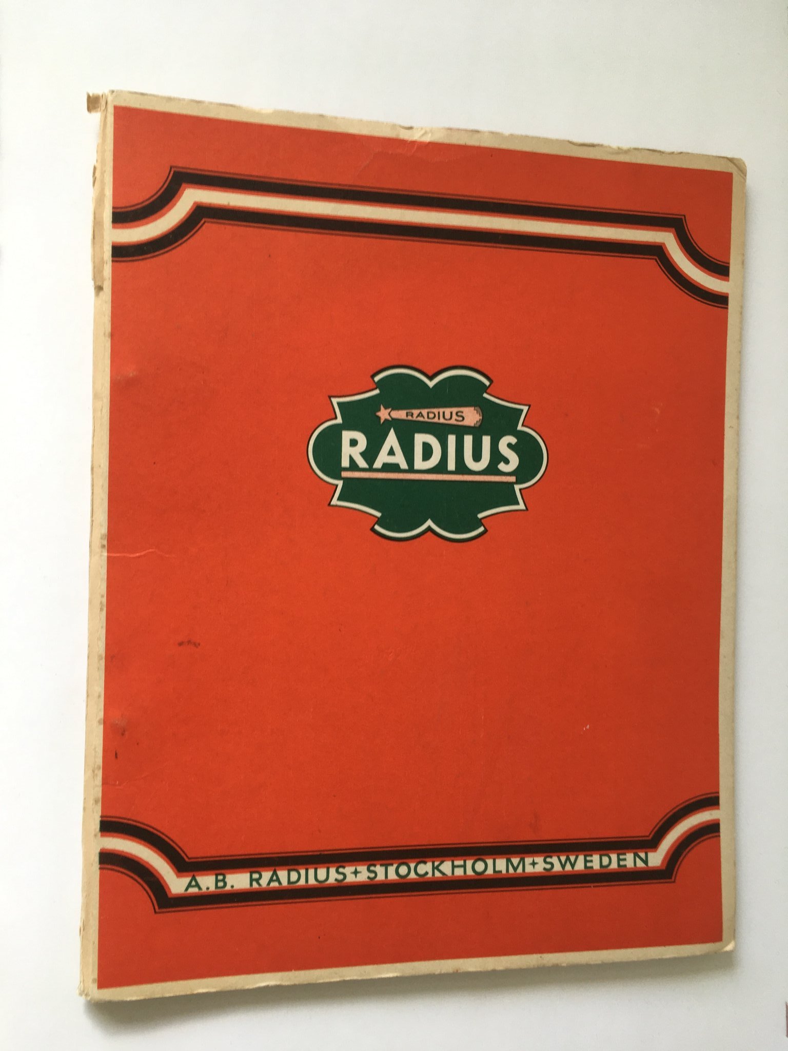 RADIUS A.B RADIUS STOCKHOLM Liljeholmen Prislista Fotogen Sprit kök Blåslampor
