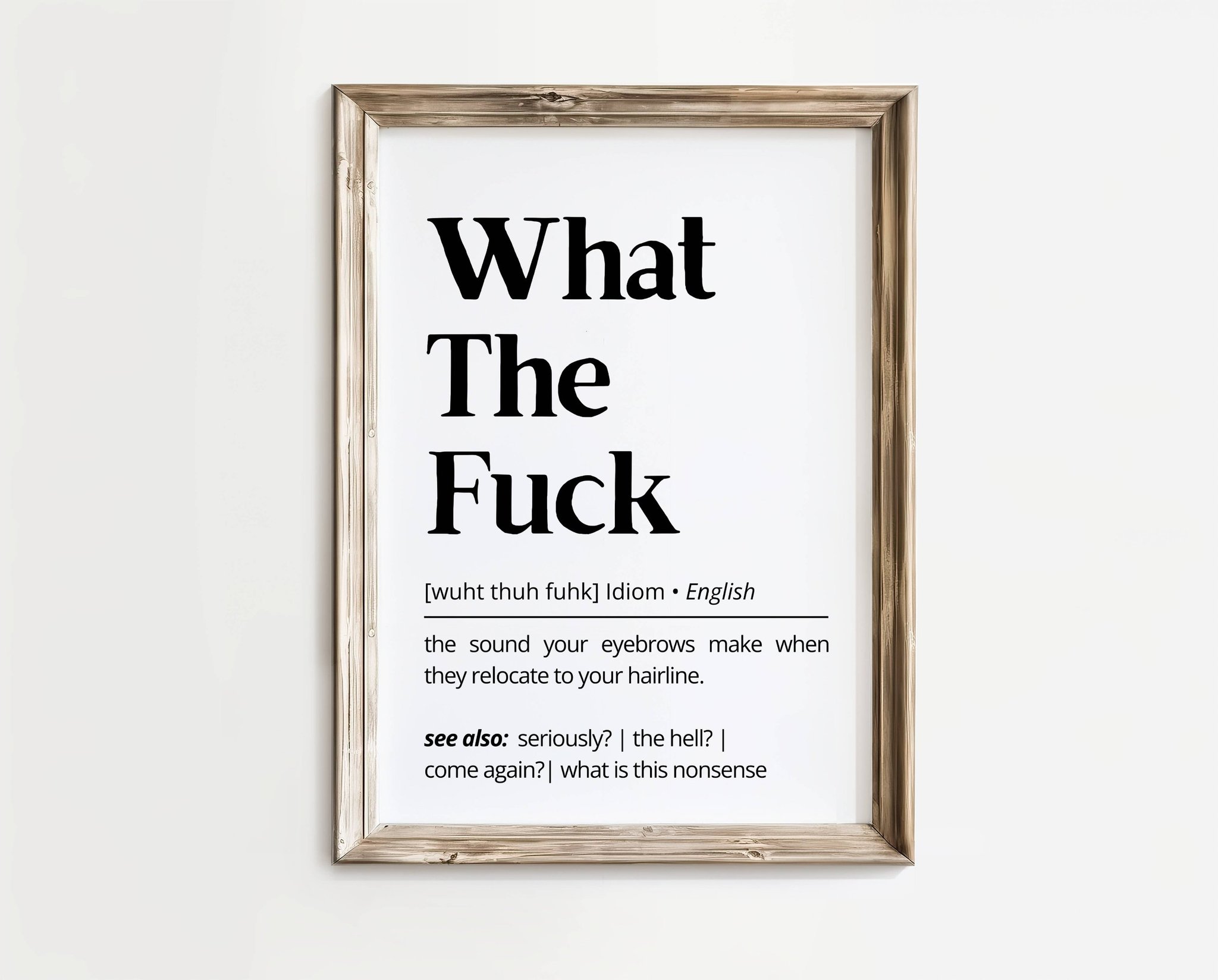 What The Fuck – Definitionsposter | A4 | Rolig present | SkattkammarenSE