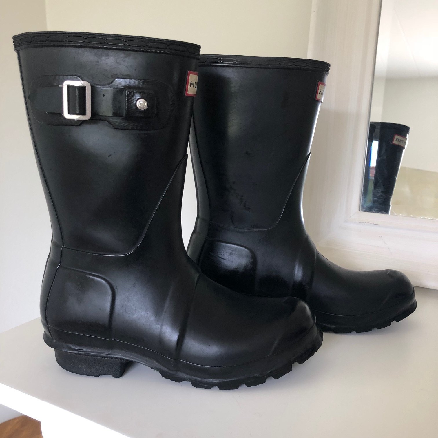 Svarta stövlar *HUNTER* Gummistövlar Short Boot.. (351914105 Svarta stövlar *HUNTER* Gummistövlar Short Boot.. (351914105