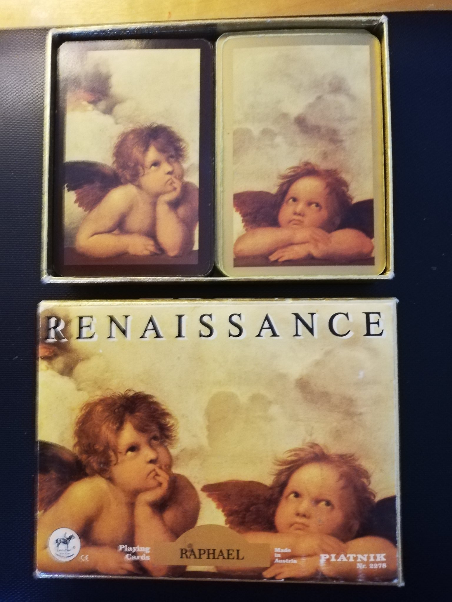 2 st Kortlekar i vacker ask / RENAISSANCE - RAPHAEL från PIATNIK, Vienna.