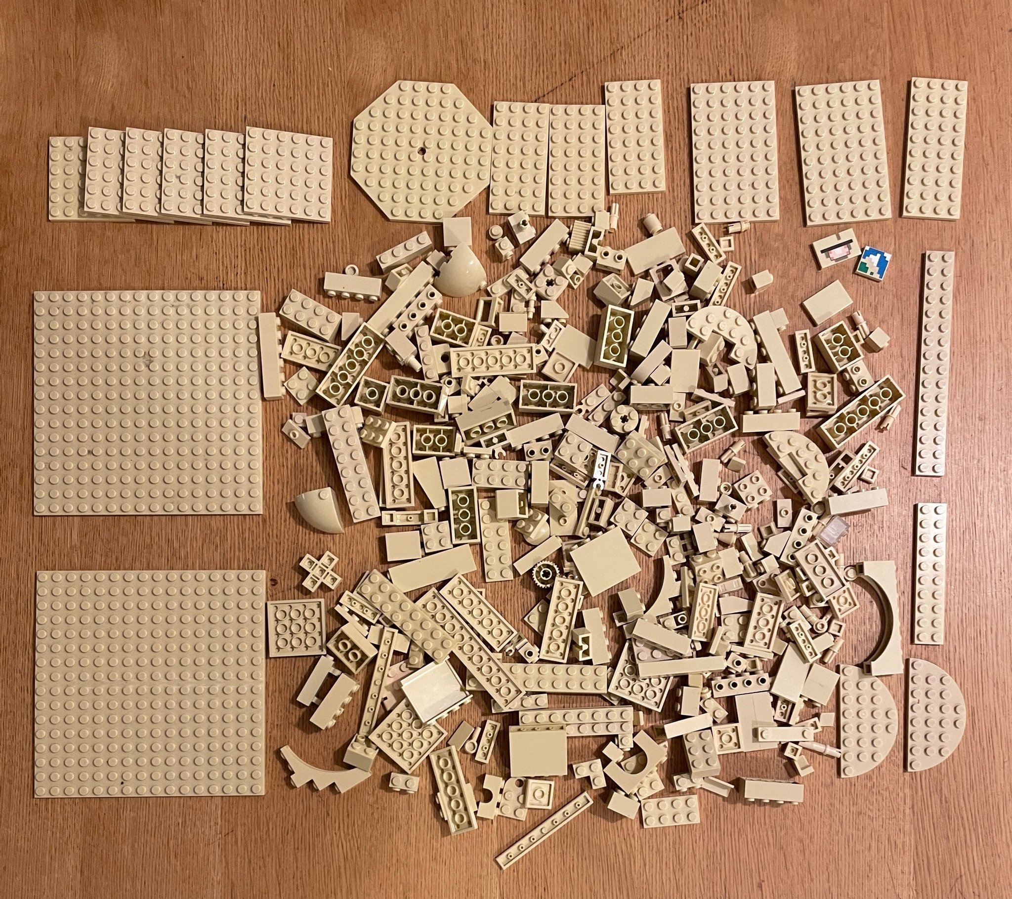 LEGO tan / sand färg stor lot basplattor MOC Star Wars Castle