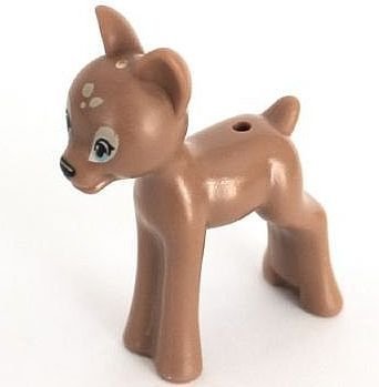 NYTT! Lego Deer, Friends, Fawn with Black Nose, Medium Azure Eyes and Tan S