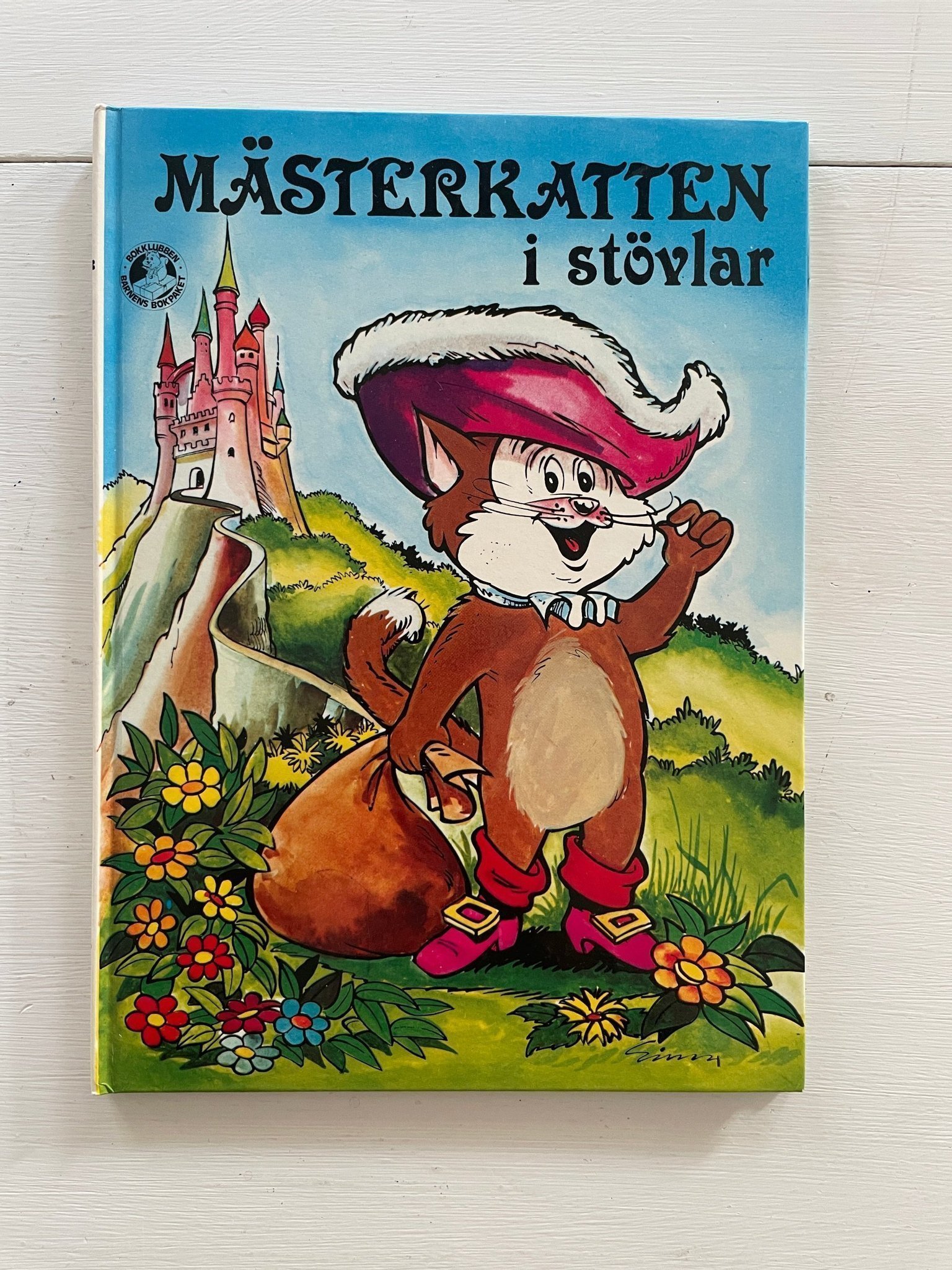 Mästerkatten i stövlar – klassisk sagobok • Fina färgillustrationer • Retro 1979