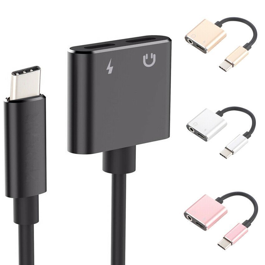 USB C till 3,5 mm Audio Adapter och USB C laddare 2 in 1 USB C till 3,5 mm Audio Adapter och USB C laddare 2 in 1