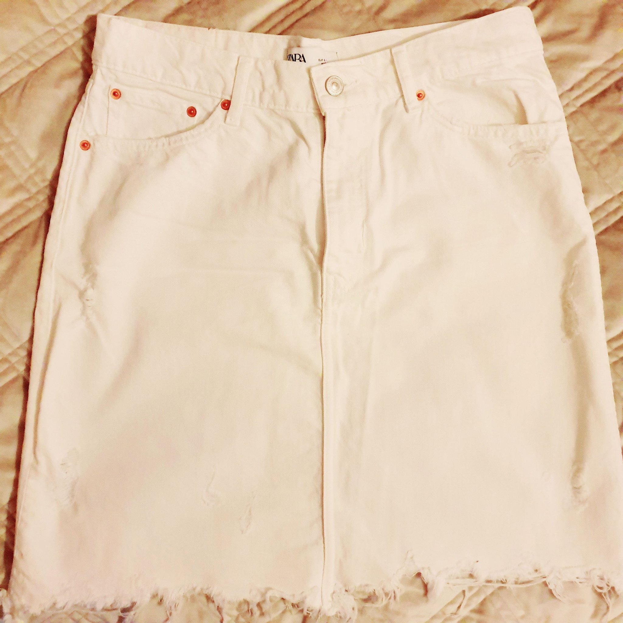 vit denim kjol vit denim kjol