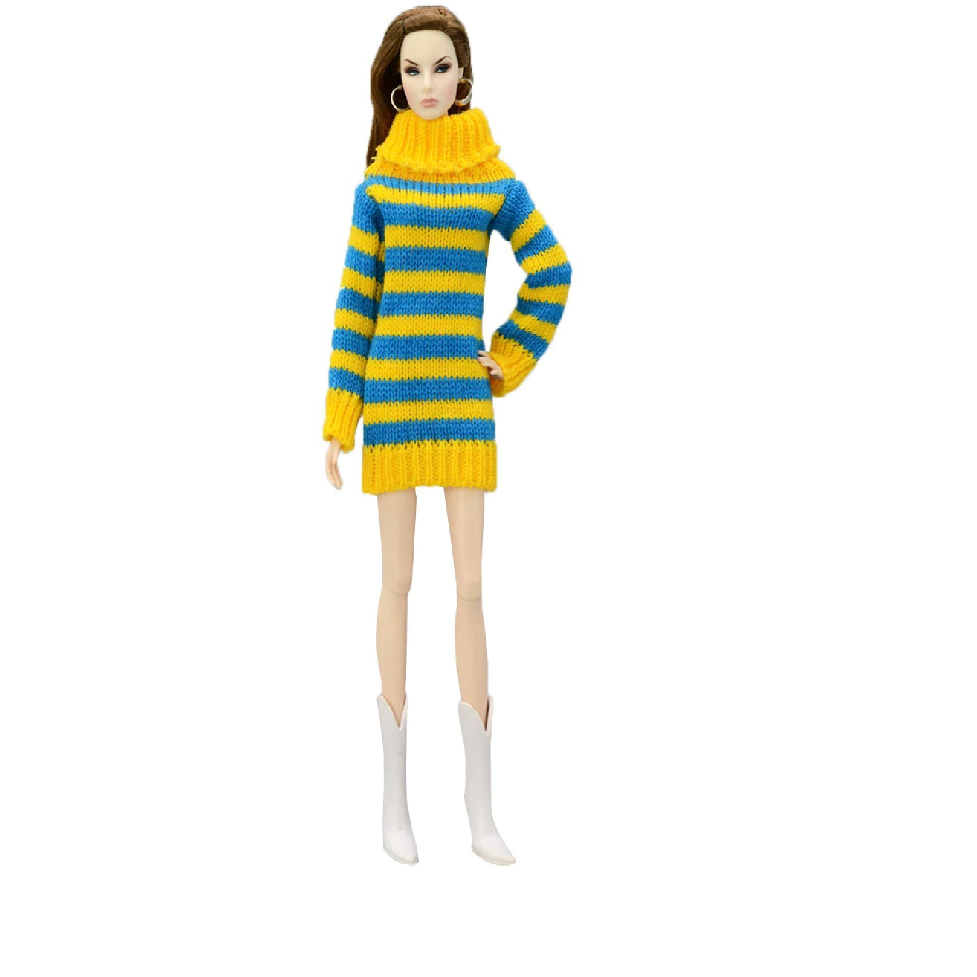 Stickad Tröja Klänning passande Barbie Barbie.. (357138643 Stickad Tröja Klänning passande Barbie Barbie.. (357138643