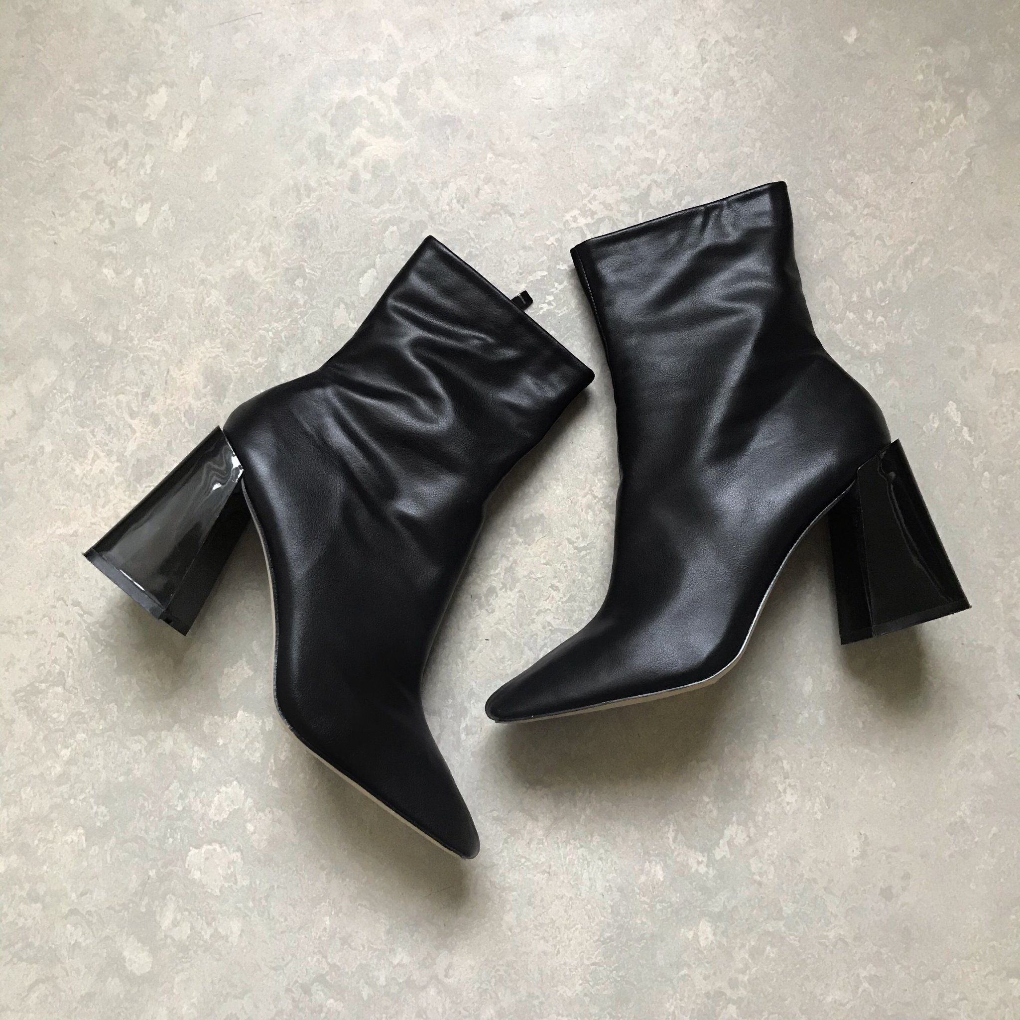 Svarta BOOHOO Trendiga Fyrkantig Tå Chunky Klac.. (386851291 Köp Stövlar från Boohoo Online | FASHIOLA.se