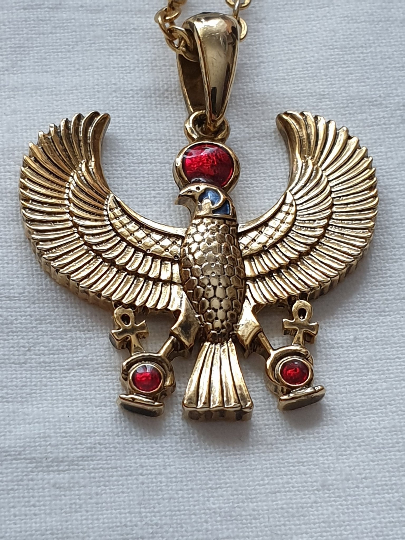Vackert halsband falk?! "Egyptian revival" från 70-talet vintage retro
