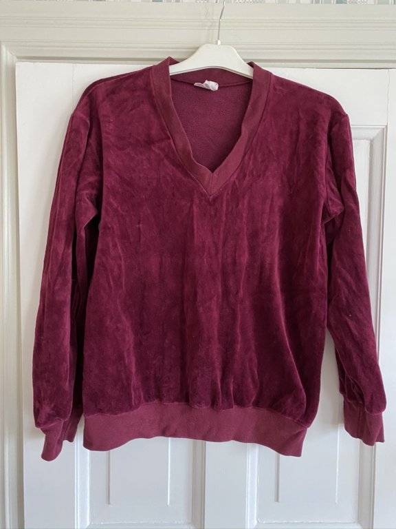 Plyschtröja, äldre retro vintage stl XL