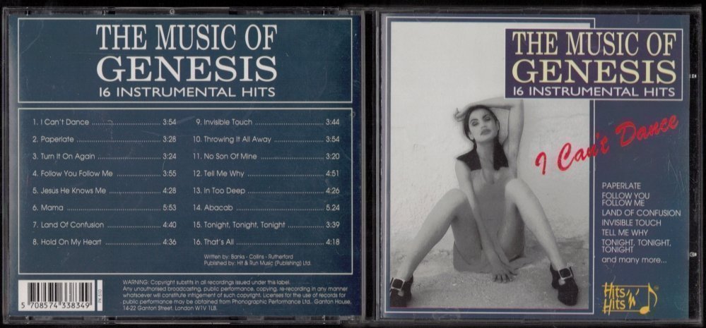 CD : The music of Genesis - 16 Instrumental hits ("songrise orchestra")