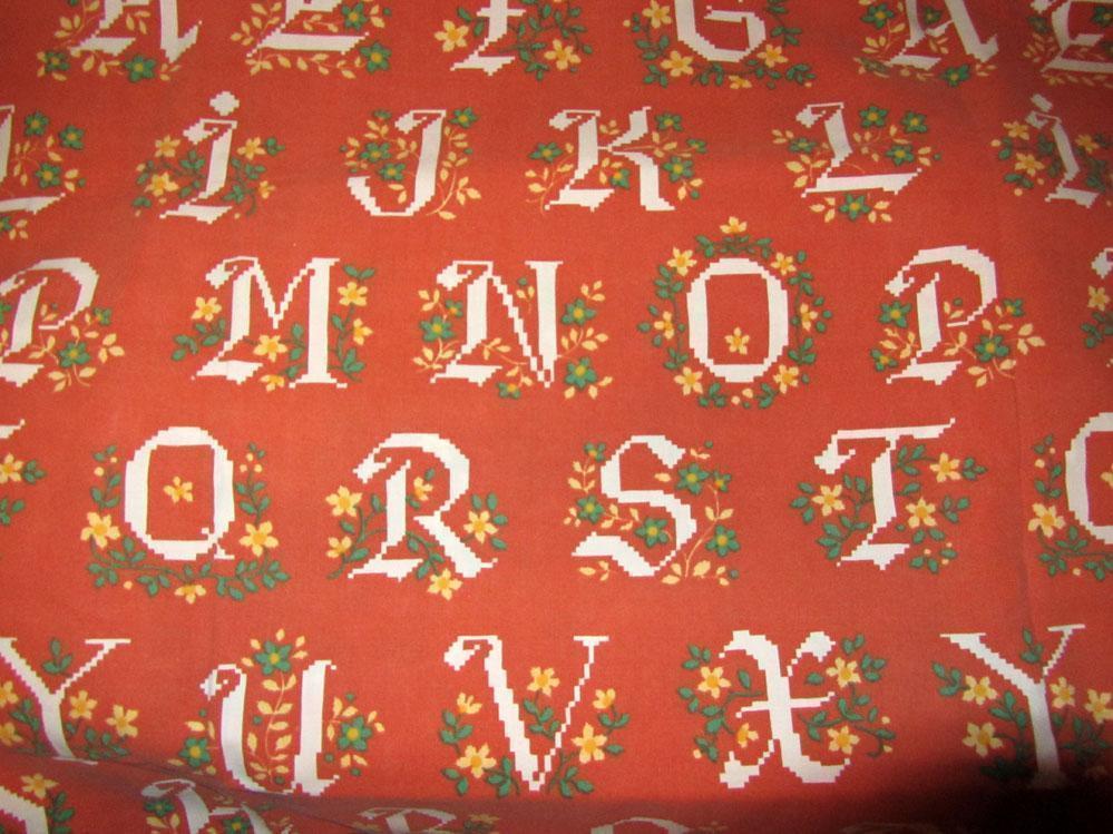 MONOGRAM fri frakt vintage påslakan örngott brunt bokstäver retro 70-tal