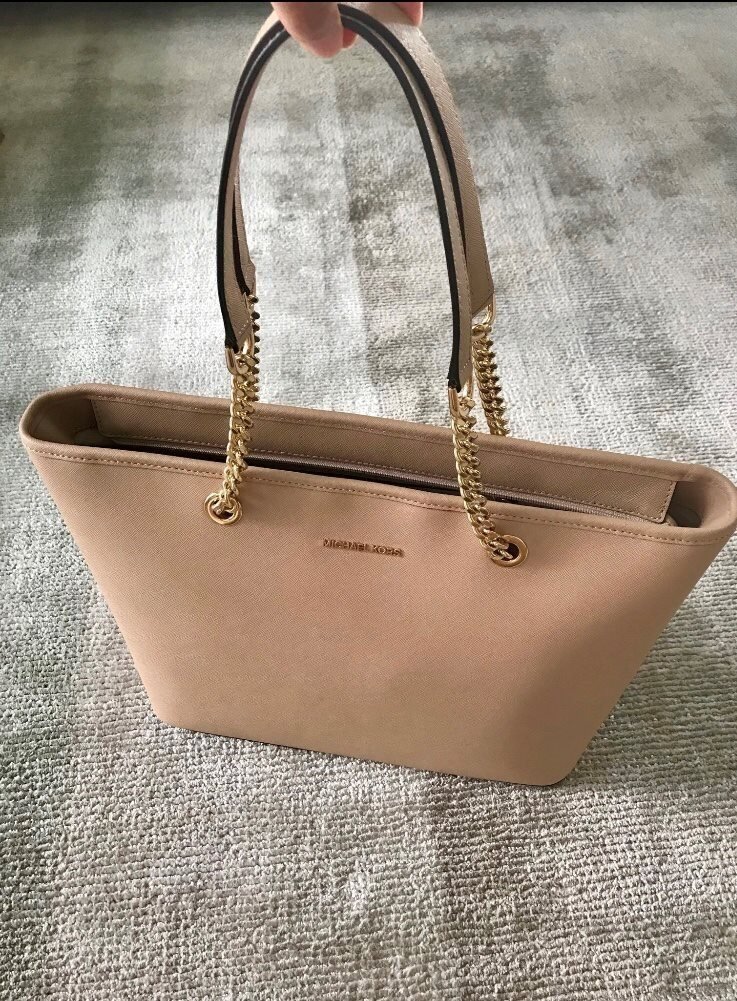 Michael Michael Kors Jet Set Tote Handväska Oyster Michael Michael Kors Jet Set Tote Handväska Oyster