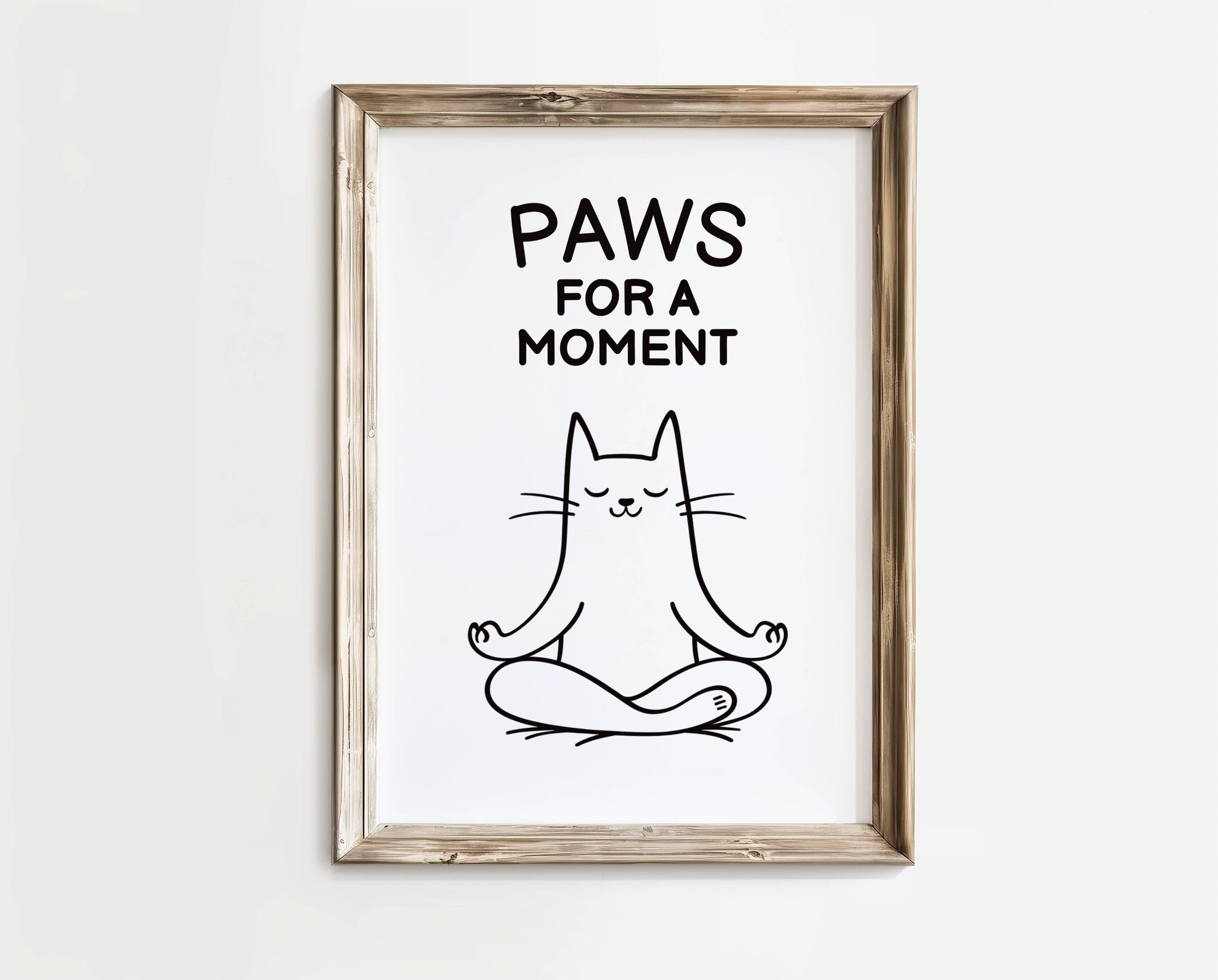 Paws For A Moment – Humörposter | A4 | Rolig present | SkattkammarenSE