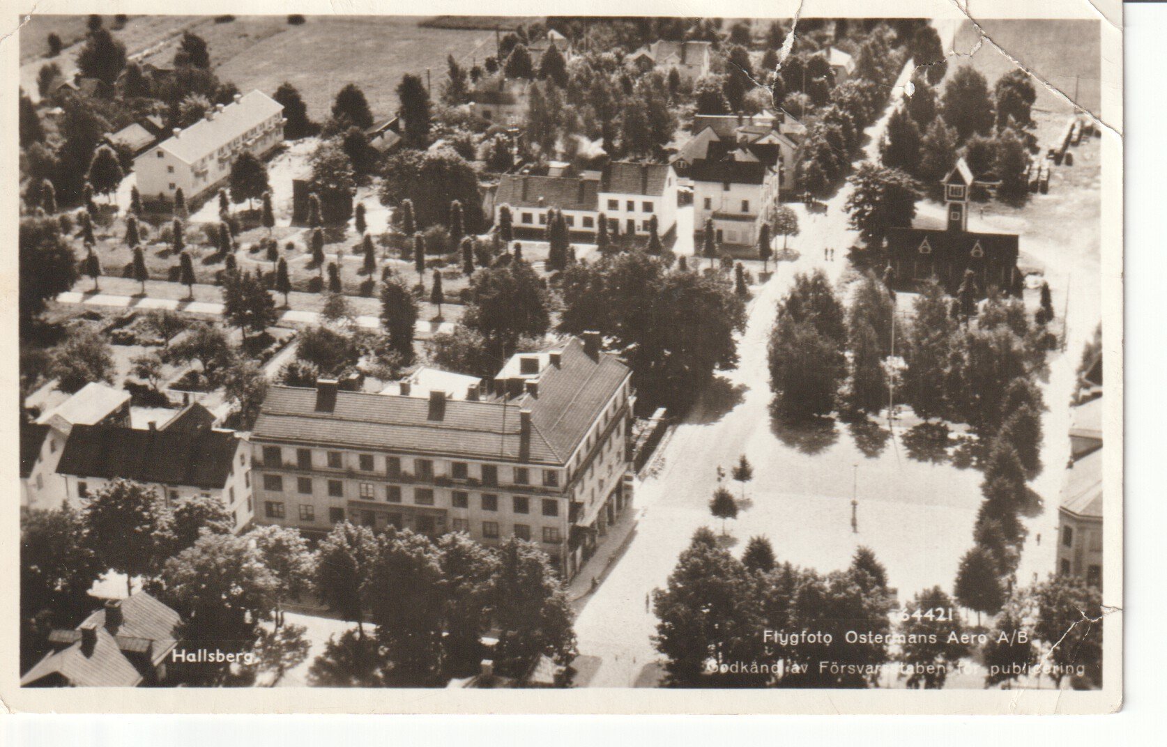HALLSBERG Flygfoto50talet (389559917) ᐈ Köp på Tradera