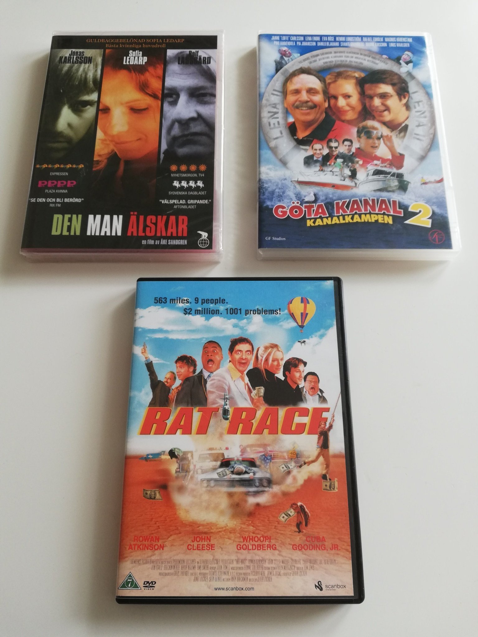 Film Paket - Tre bra Dvd-filmer, komedi/drama. Nyskick!