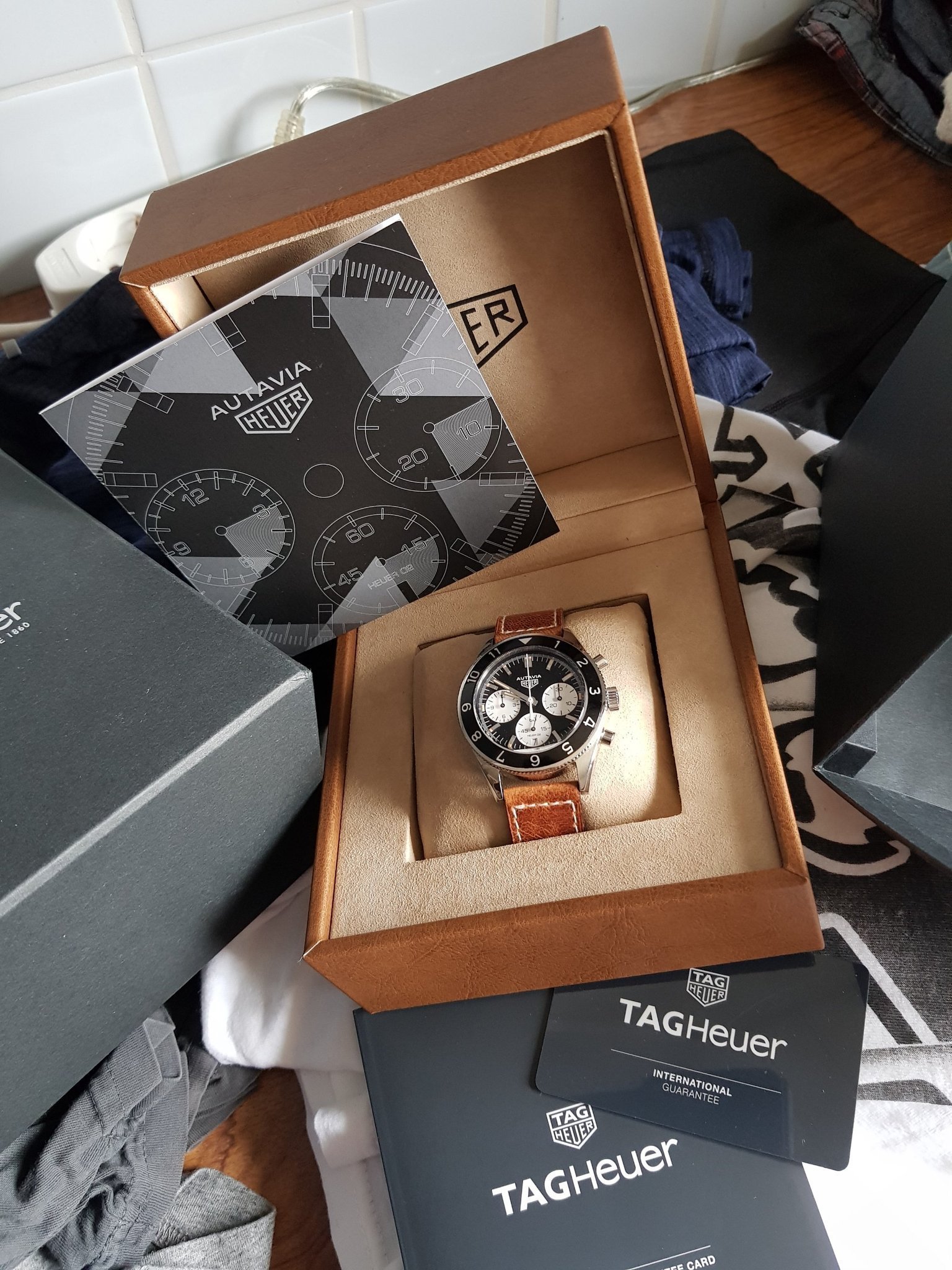 Heuer autavia heritage chrono så kallad MK1 komplett i nyskick från 2018