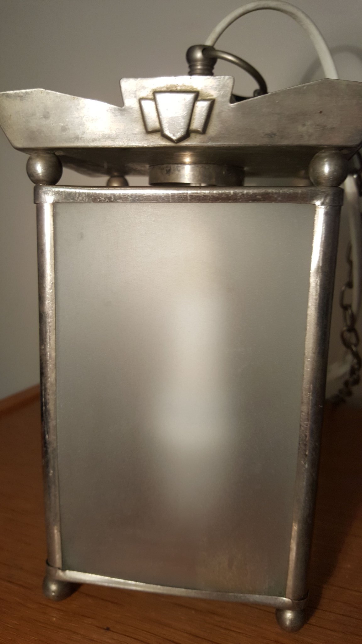 Art Deco Taklampa i tenn! Fönsterlampa, lampa, 20-30 Talet!