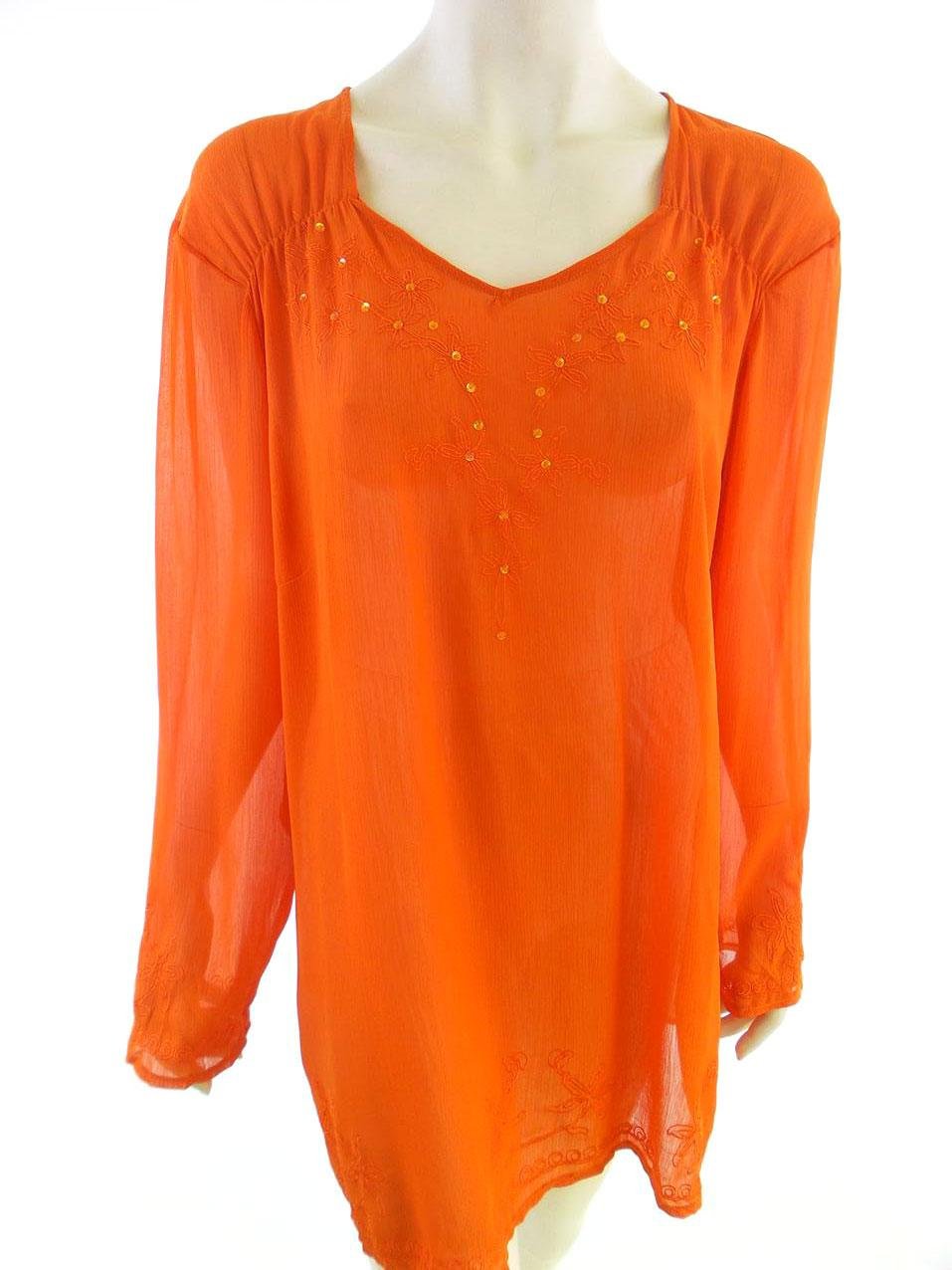 Zhenzi storlek 4648 Tunika ärm långa broderier orange pärlor SAMFRAKT 39 kr Zhenzi storlek 4648 Tunika ärm långa broderier orange pärlor SAMFRAKT 39 kr