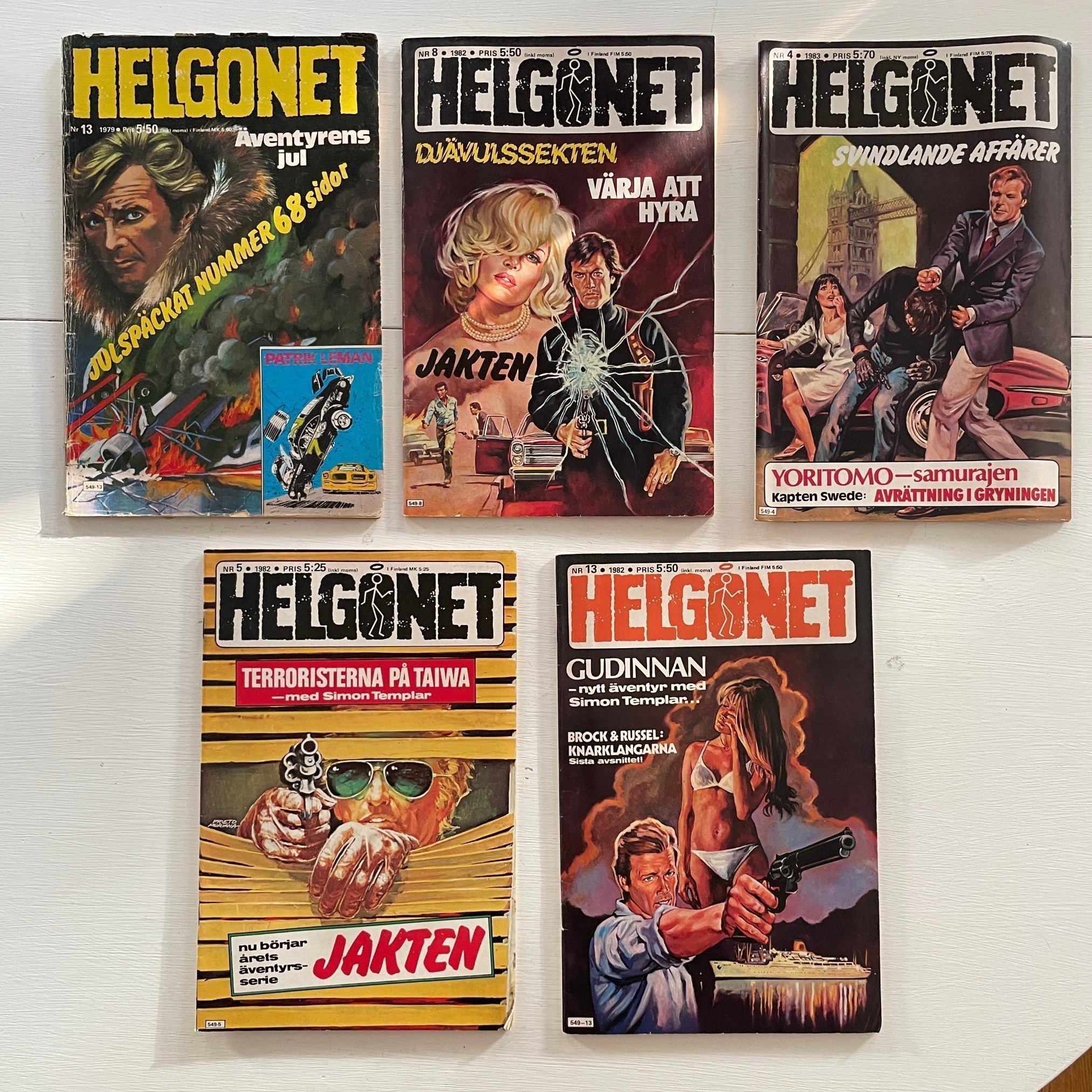 Helgonet – 5 st serietidningar • 1979–1983 Kultklassiker • Retro paket