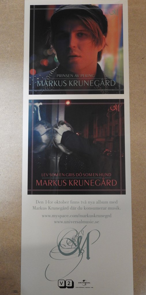 Poster Markus Krunegård Prinsen av Peking