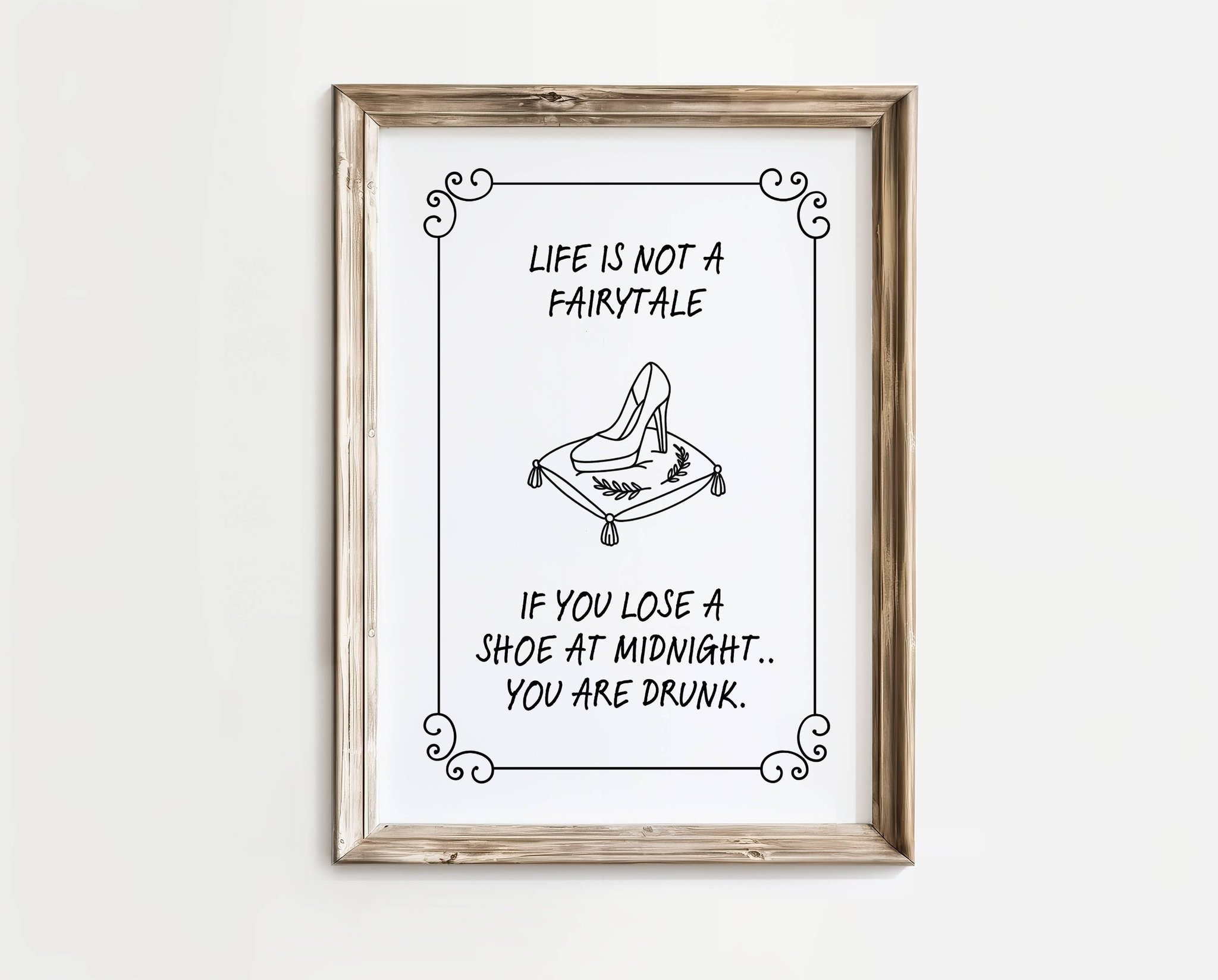 Life Is Not A Fairytale – Humörposter | A4 | Rolig present | SkattkammarenSE