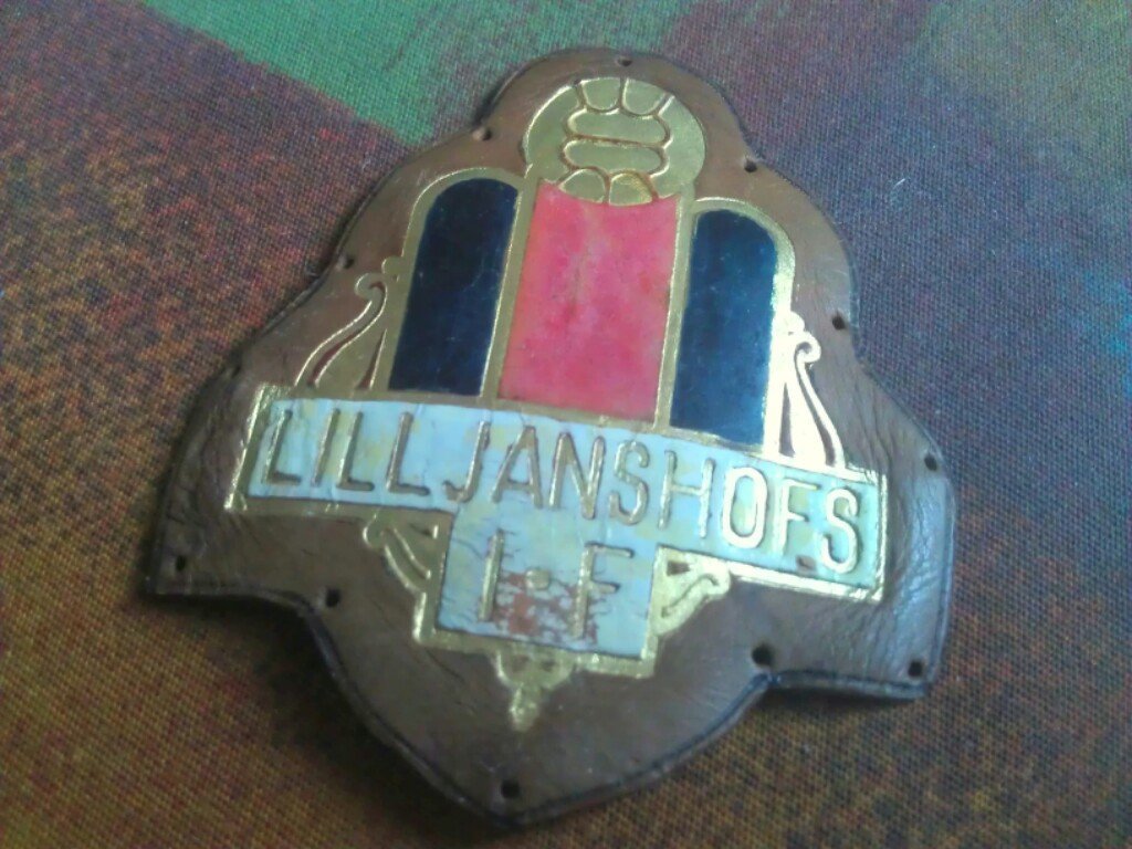 LILLJANSHOFS IF Vintage Klubbmärke Patch Lädermärke Blazer Lyxigt Fotboll 1920