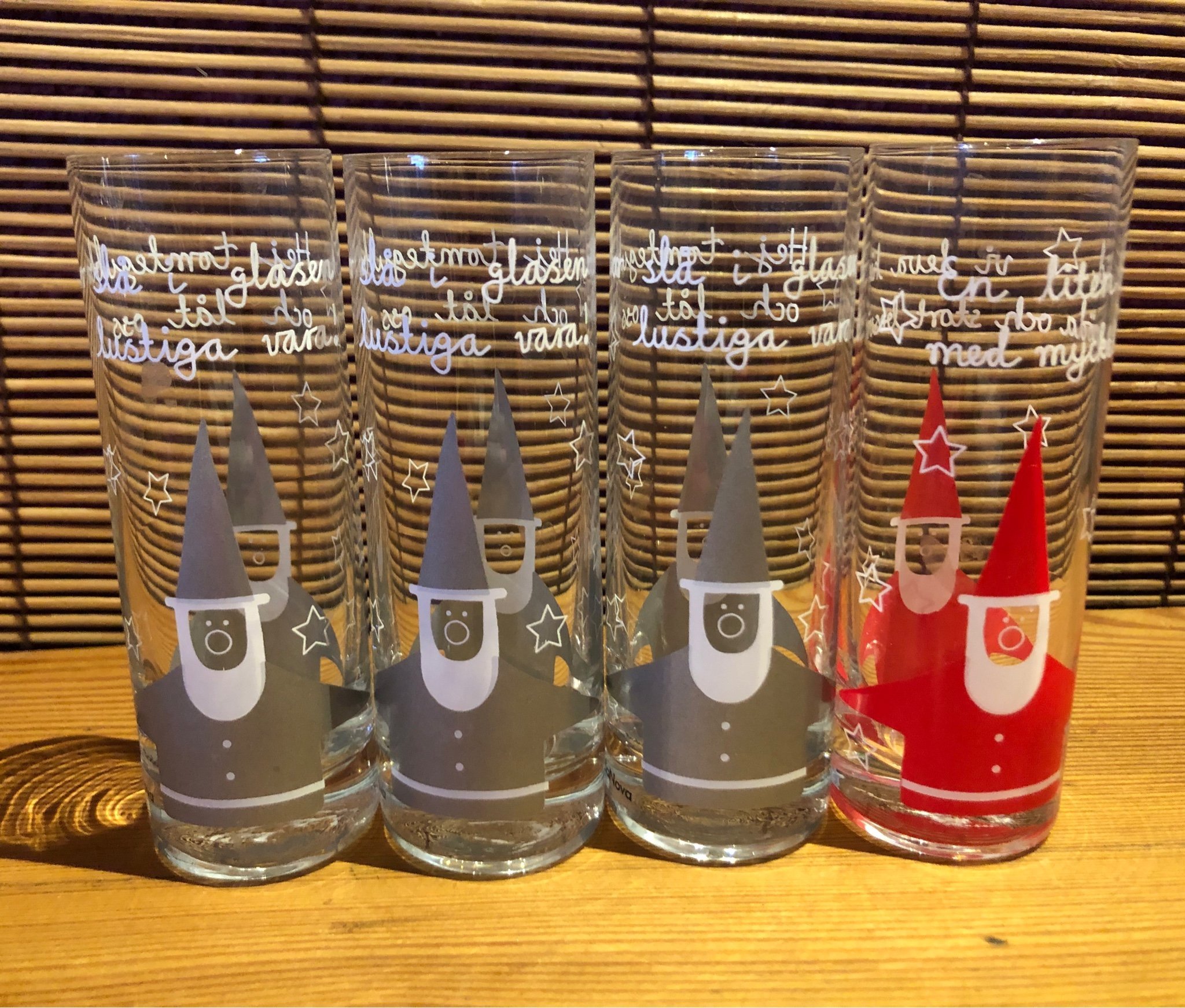 4st Boda Nova jul snapsglas, Hej tomtegubbar RE.. Köp på Tradera