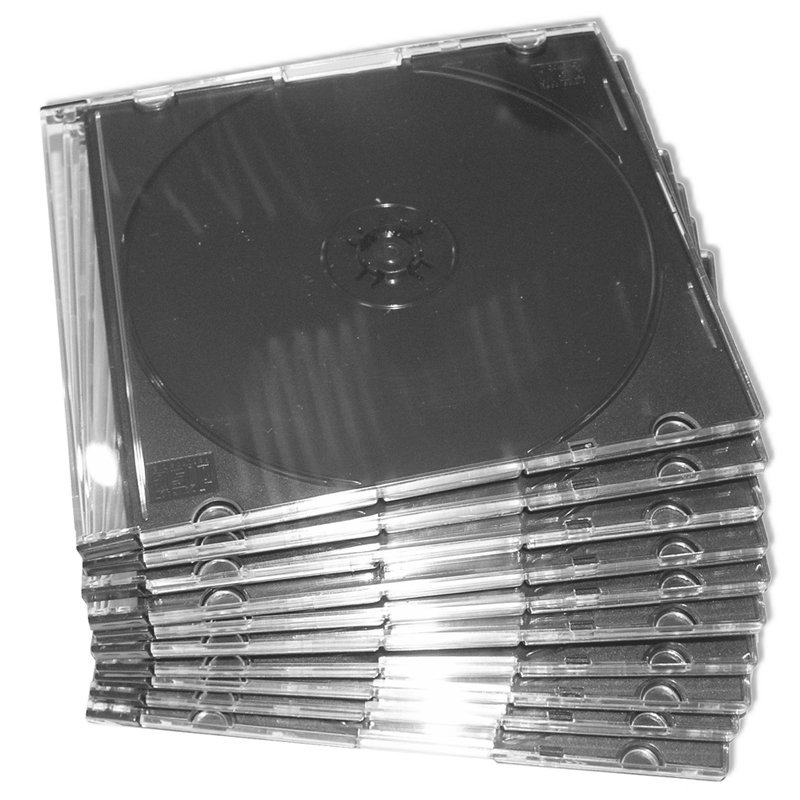 FODRAL CD 5,2MM SVART 10-PACK (Nytt) Box till TV-spel Playstation Nintendo Xbox