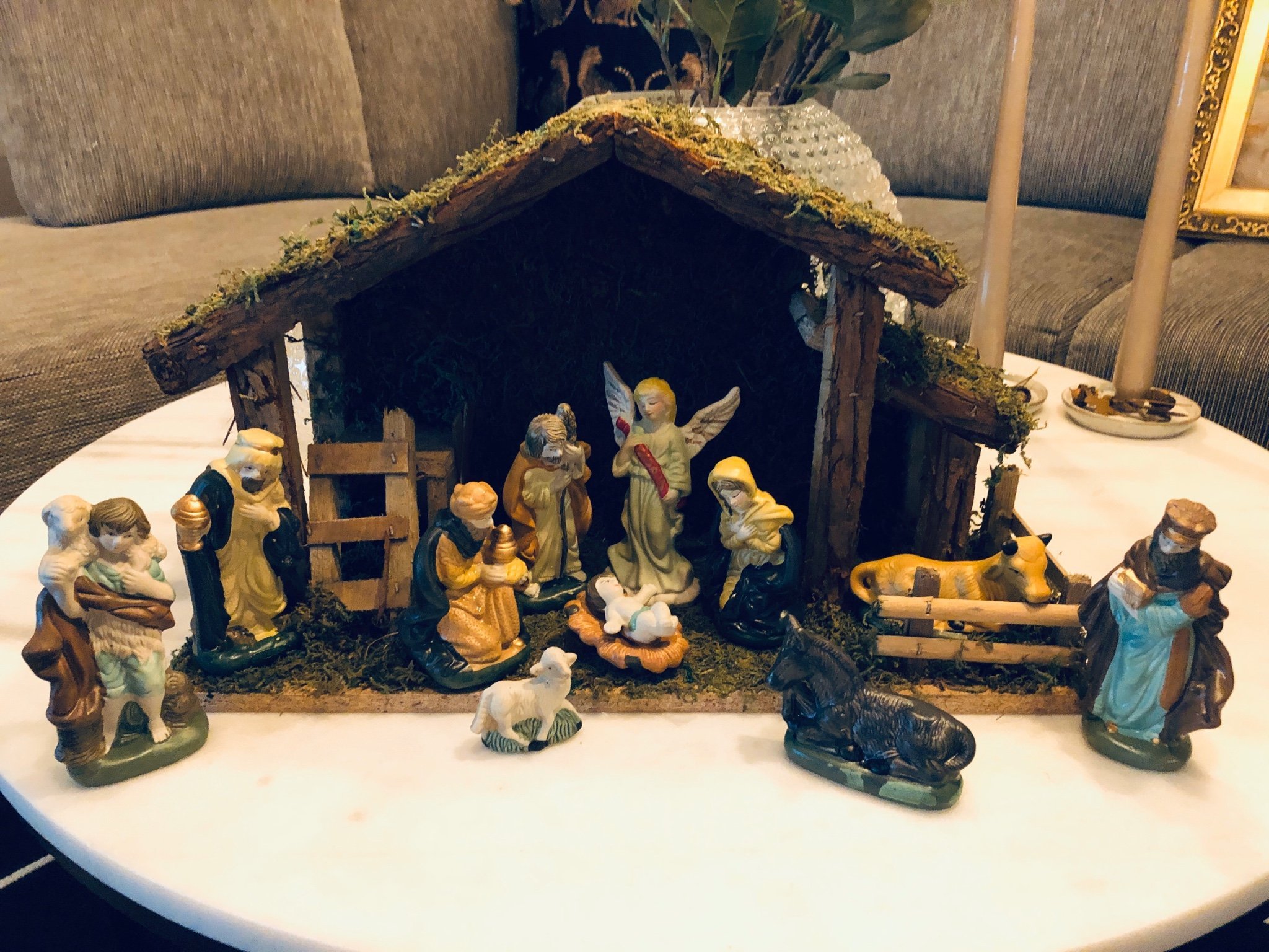 Jul krubba Jesus Nativity Set toppskick porslin.. (372798626) ᐈ Köp på