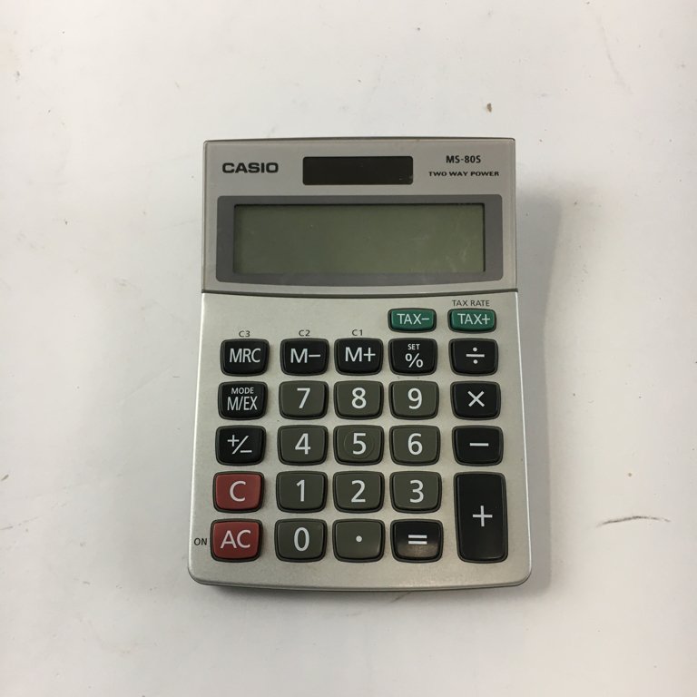 Casio, Miniräknare, MS 80s, Silverfärgad (405763241) ᐈ Sellpy på Tradera