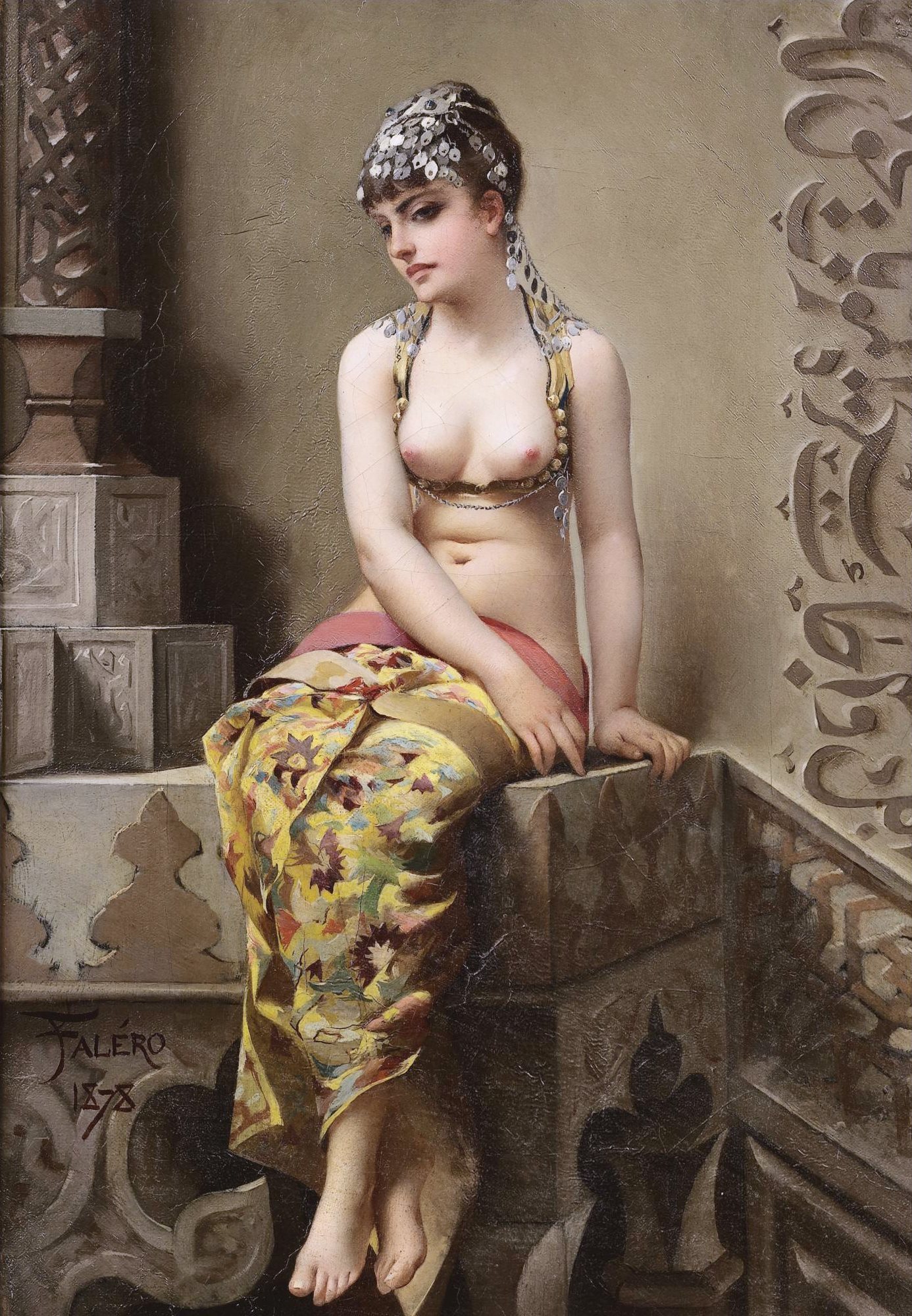 Naken Orientalisk Skonhet Av Falero Naket Exotisk Art Nouveau Jugend Duk Naken Orientalisk Skonhet Av Falero Naket Exotisk Art Nouveau Jugend Duk