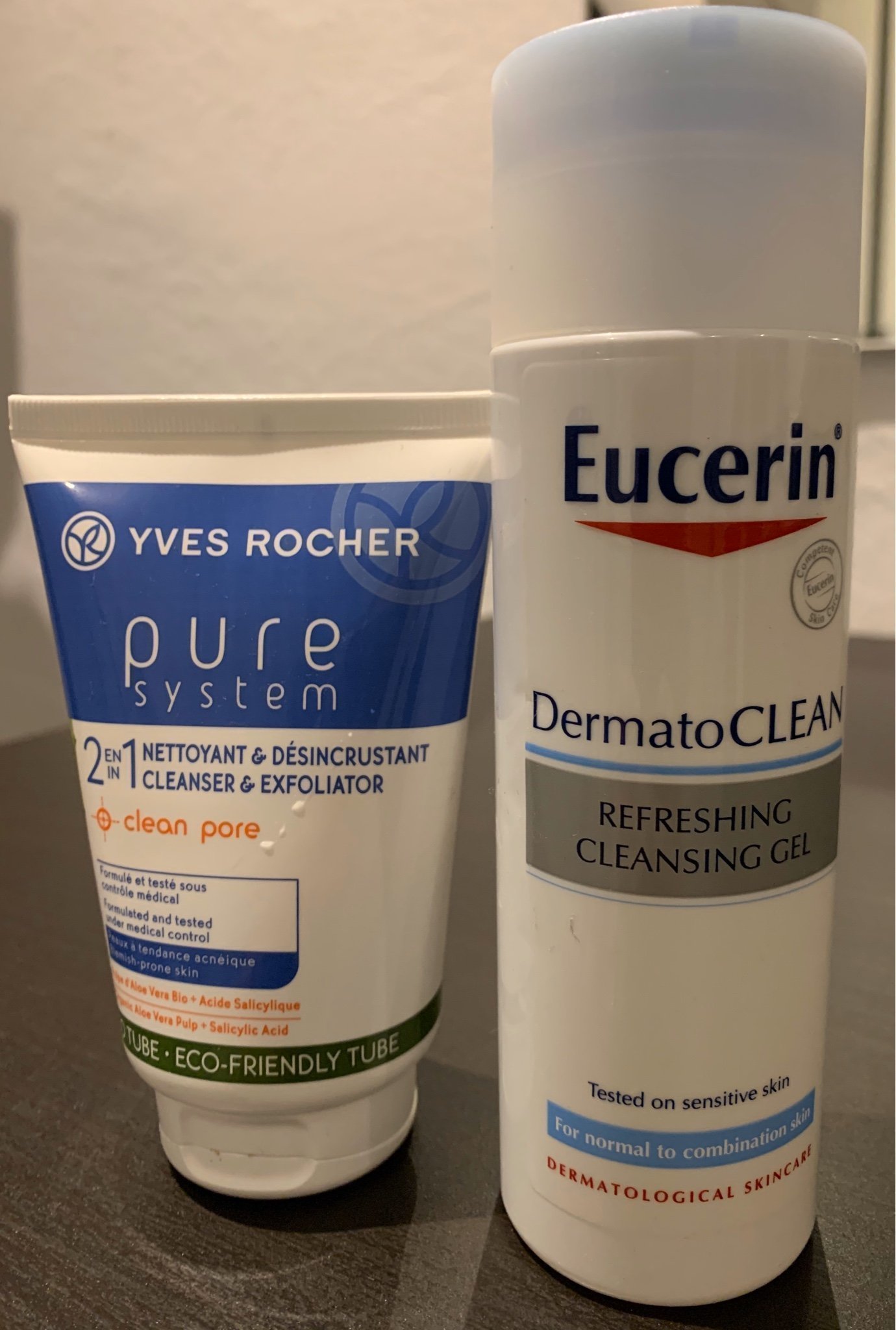 Eucerin Dermatoclean cleansing gel Yves Rocher Pure System