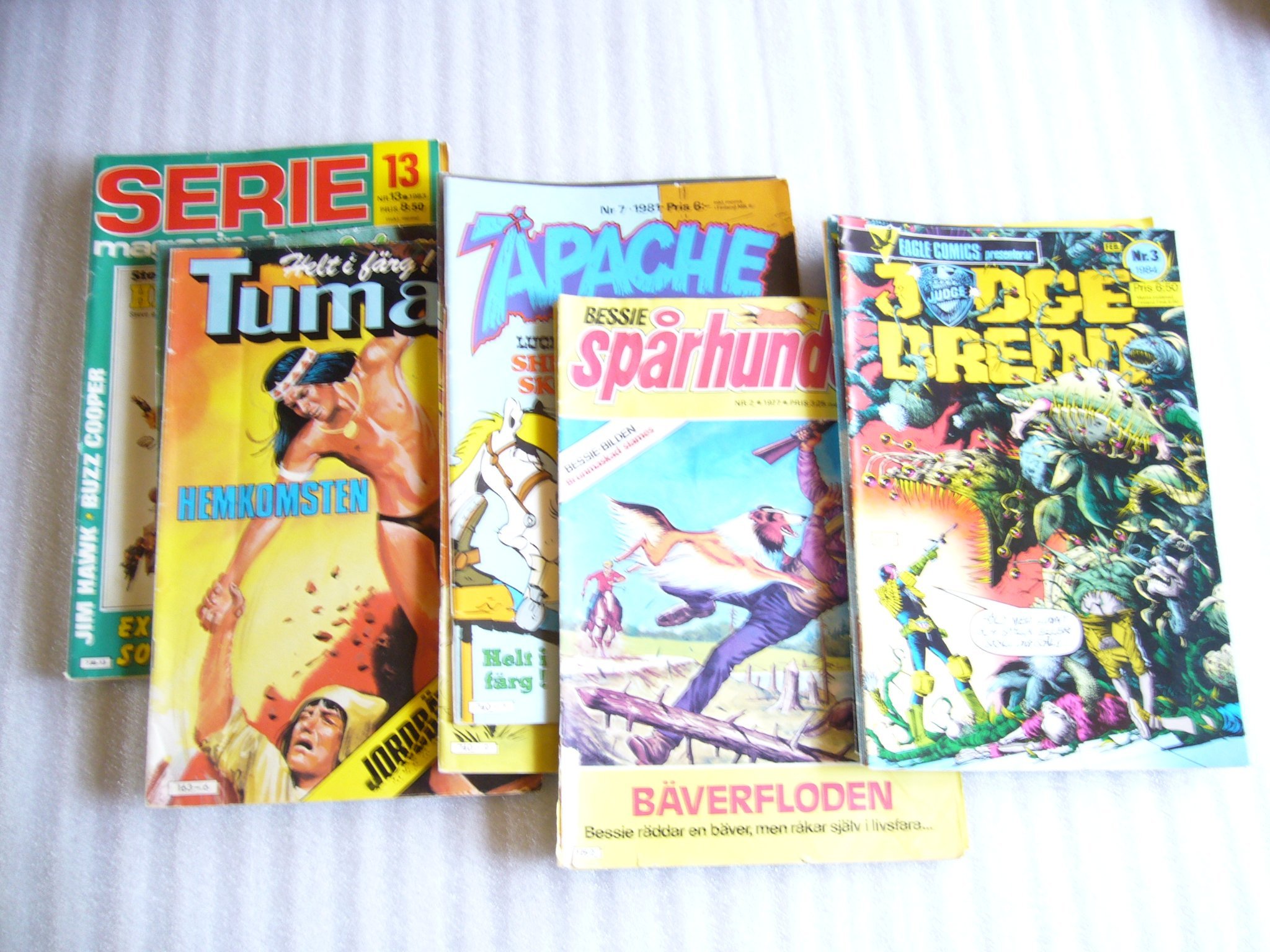 Seriemagasinet, Tumac, Apache, Spårhunden och Judge Dredd =13 st