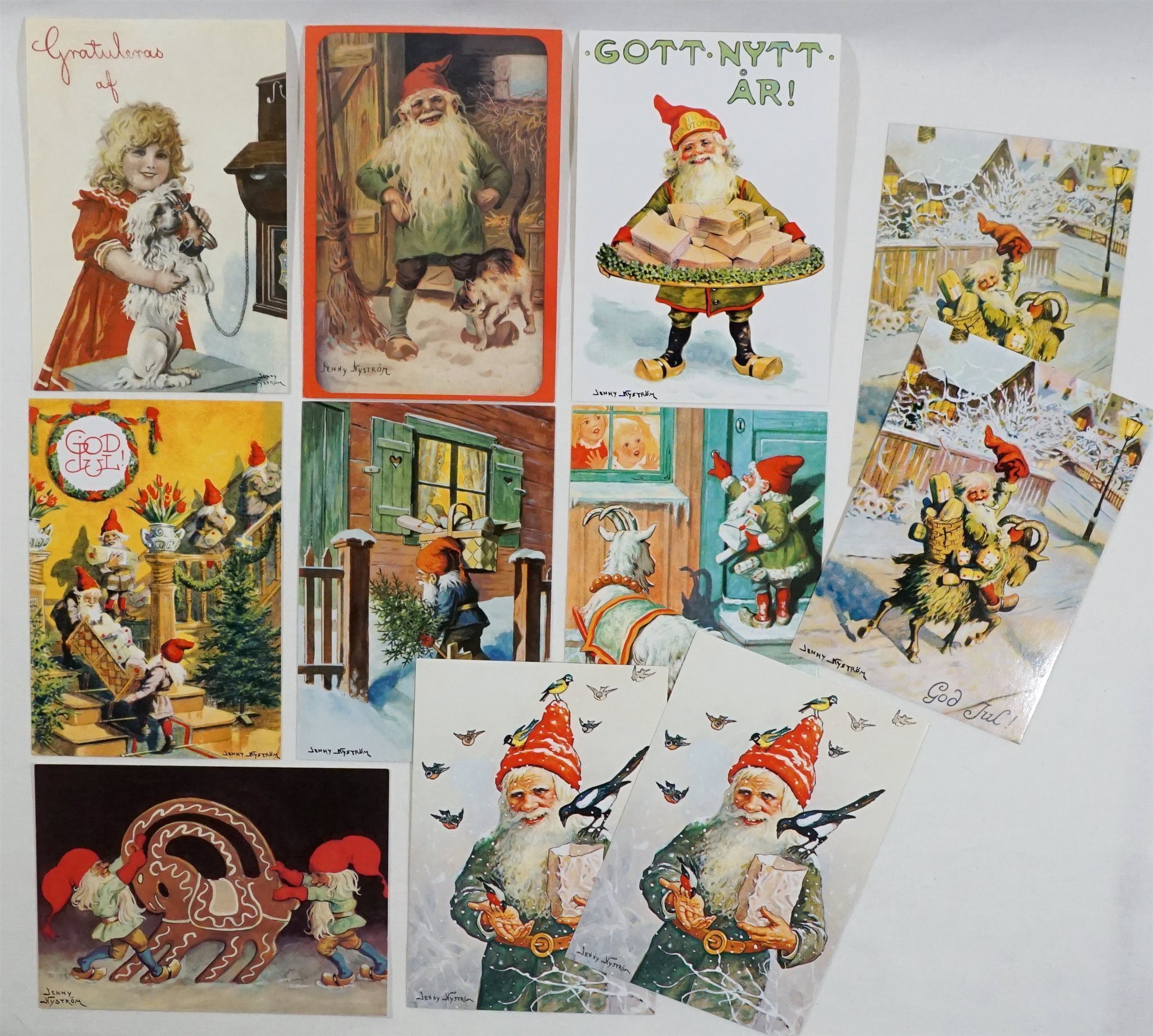 Jenny Nyström Julkort paket, gamla jul bilder, .. (331310063) ᐈ Köp på