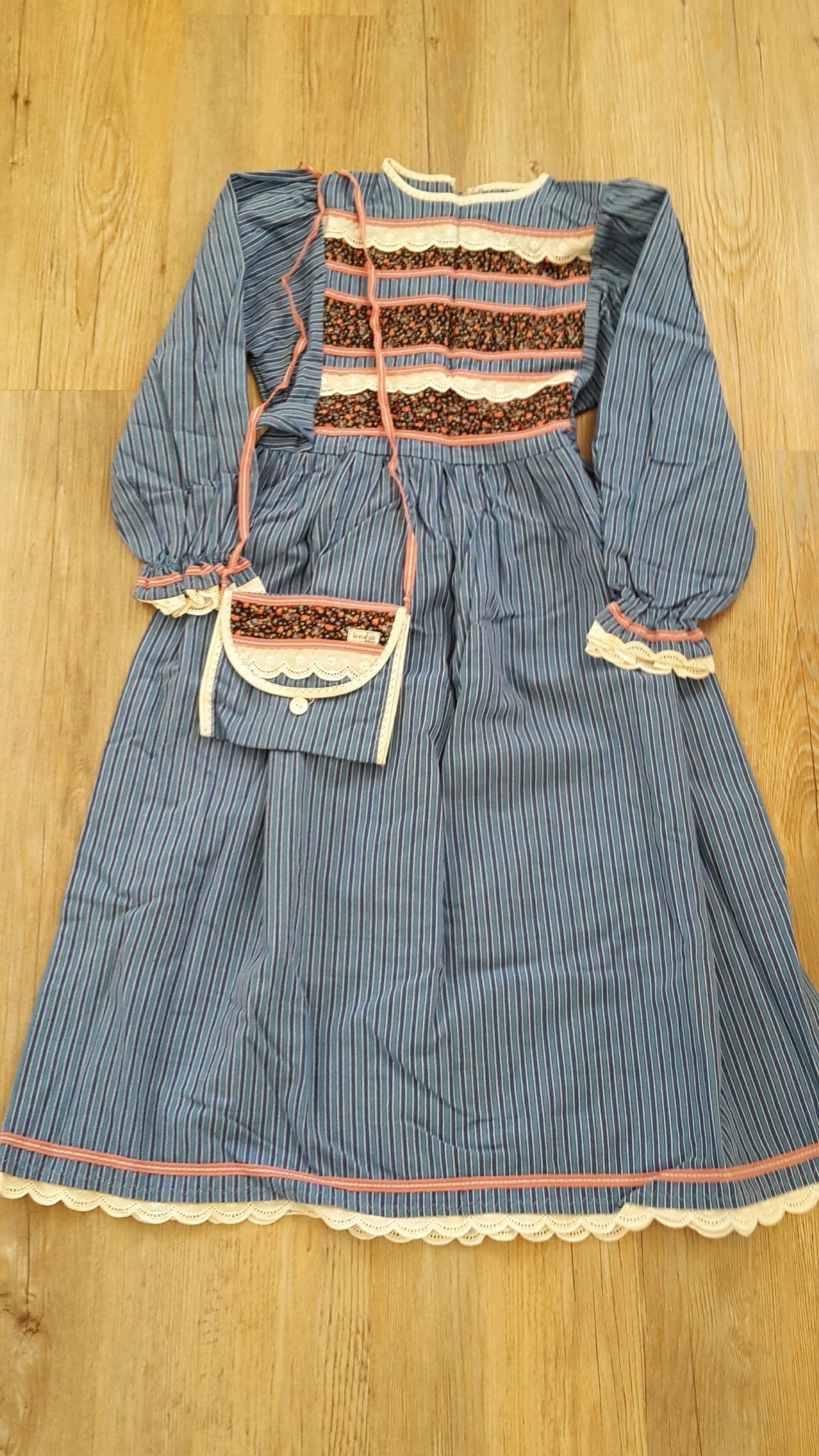 VINTAGE BARNKLÄDER 70 80 tal FLICKKLÄNNIG.. (349219213) ᐈ Vintage retro pastellfärgad randig klänning sommarklänning