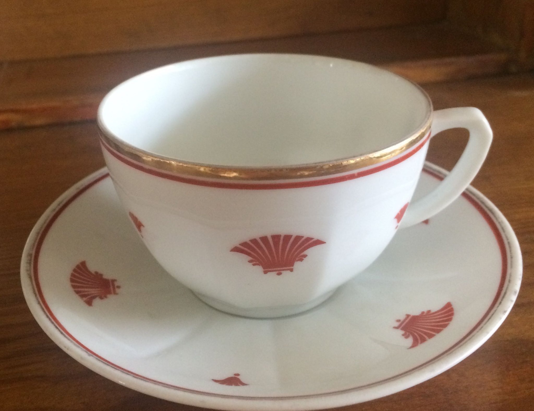 Kaffekoppar ALP Lidköping, 5 koppar 4 fat 1930-tal