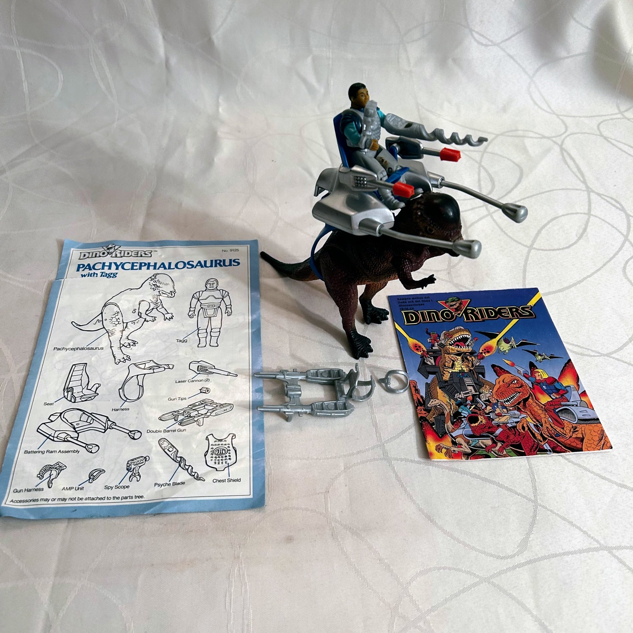 Dino Riders Pachycephalosaurus med figur Tagg o.. Köp på Tradera