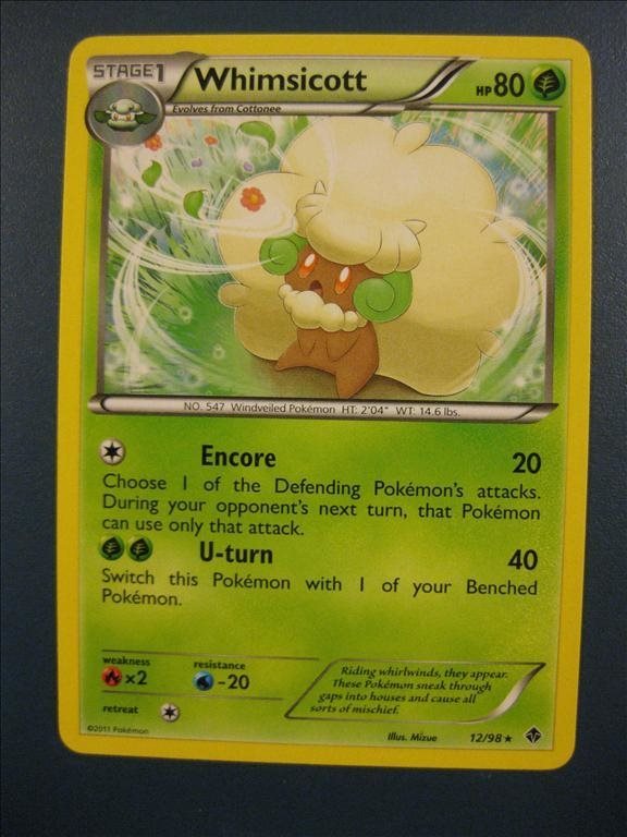 WHIMSICOTT - RARE (STJÄRNKORT) BLACK & WHITE EMERGING POWERS - 12/98