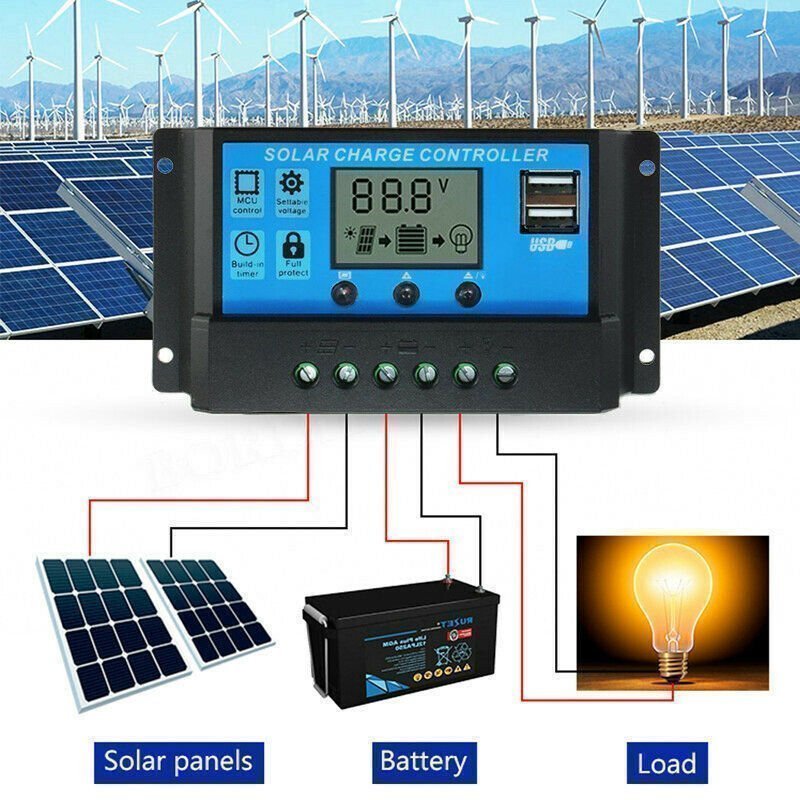 Nytt 30A Automatiska solkontroller Charge Controller
