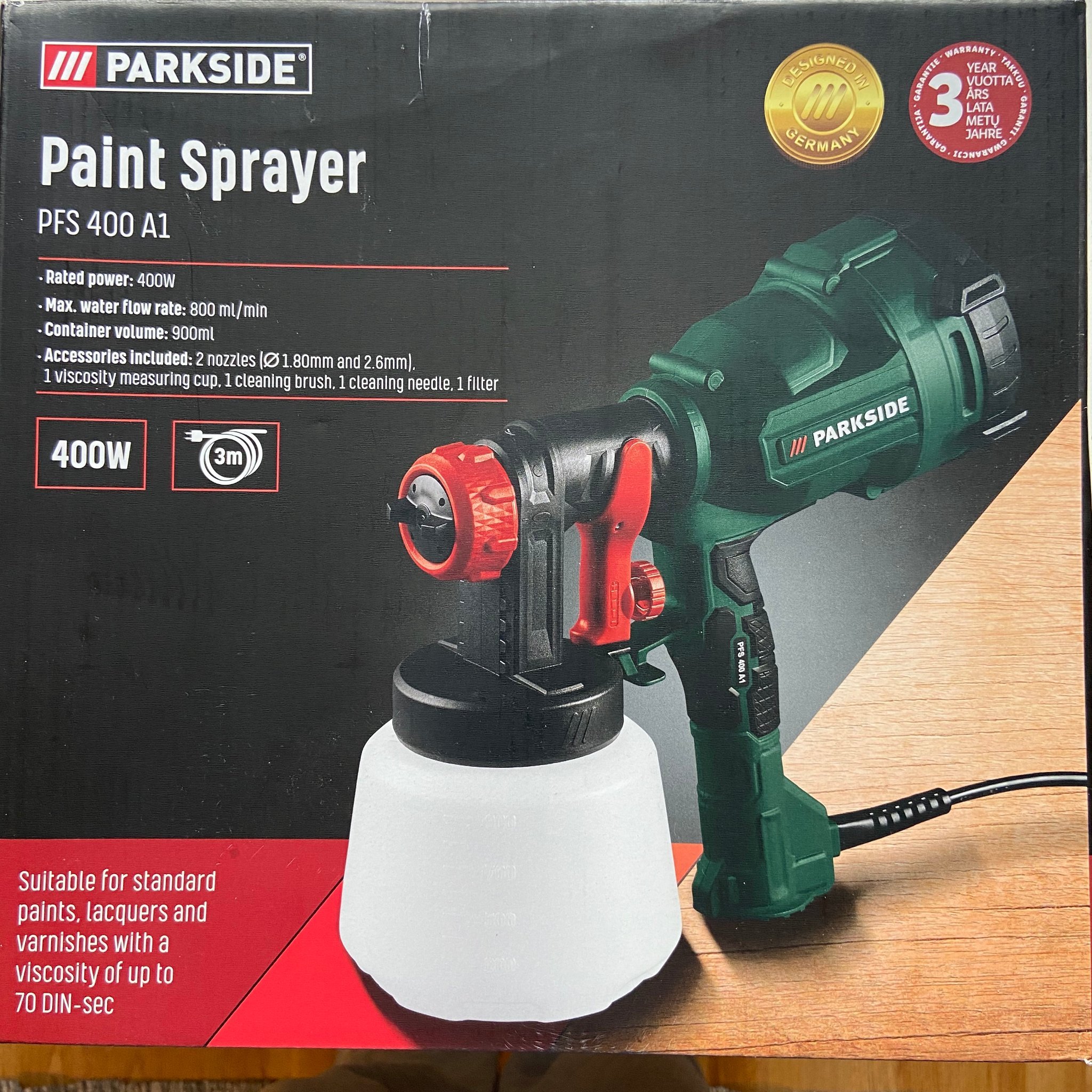 PARKSIDE PFS 409 A1 Färgspruta, Paint Sprayer (425070850) ᐈ Köp på Tradera